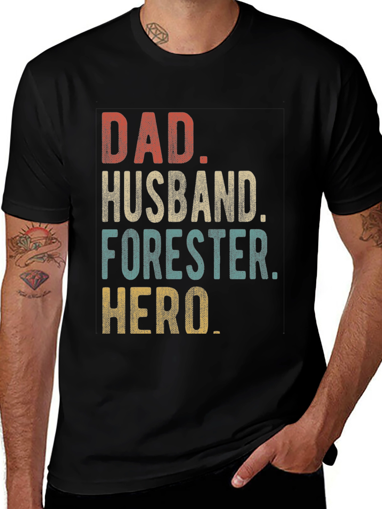 Dad Husband Forester Hero T-Shirt