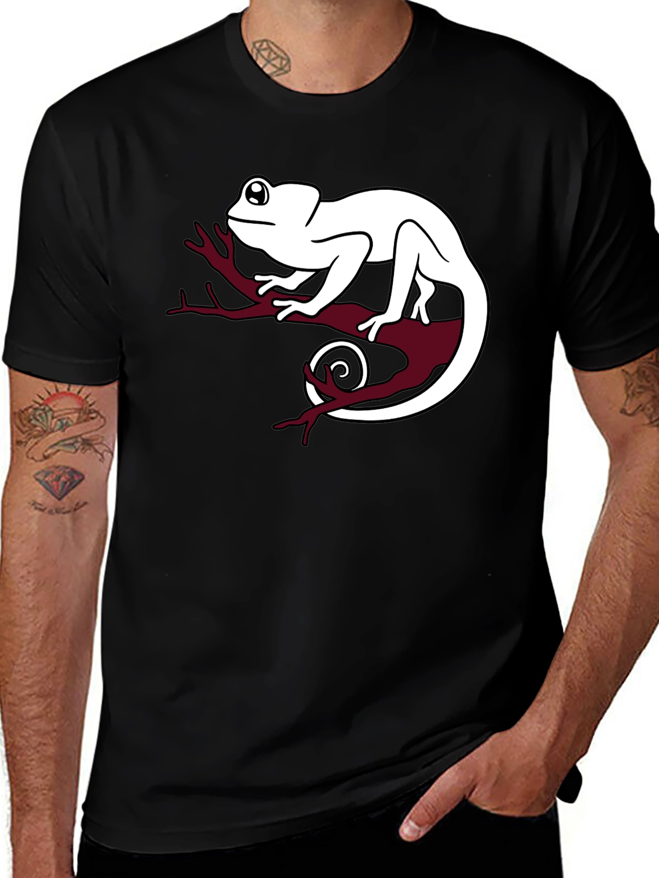 Chameleon Graphic Tee - Cool Reptile T-Shirt