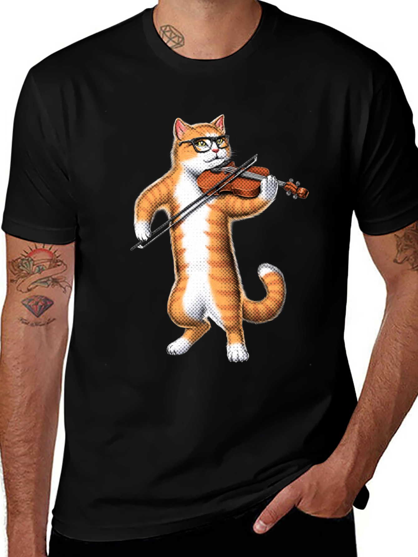 Variant 9 of Cat Playing Violin T-Shirt