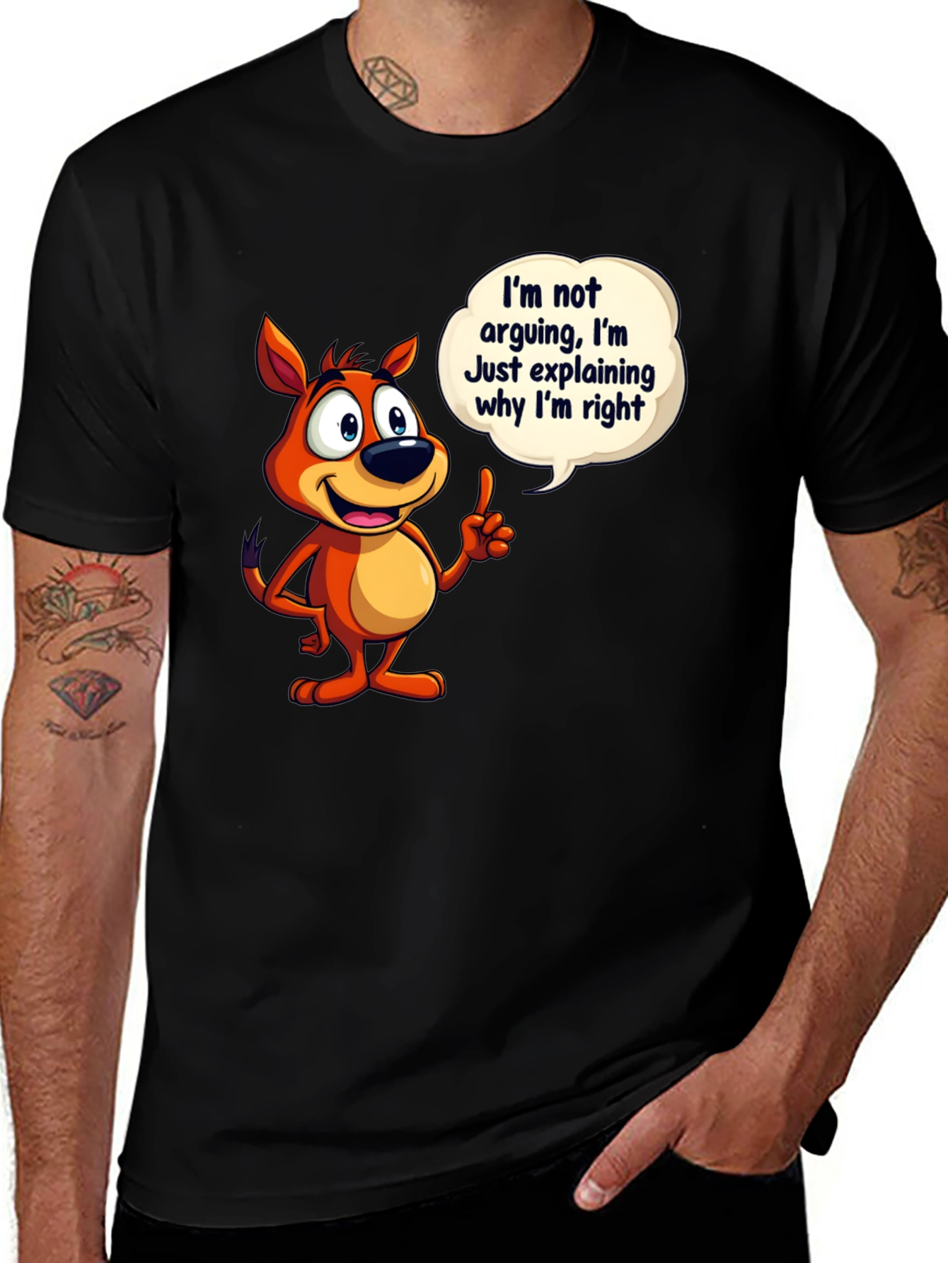 Funny Cartoon Fox T-Shirt - I'm Not Arguing