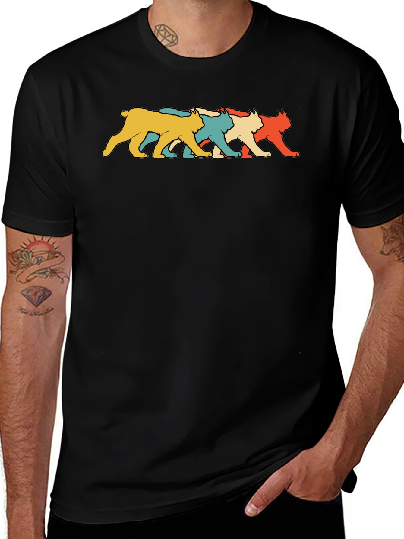 Variant 14 of Retro Lynx T-Shirt - Soft Cotton Tee