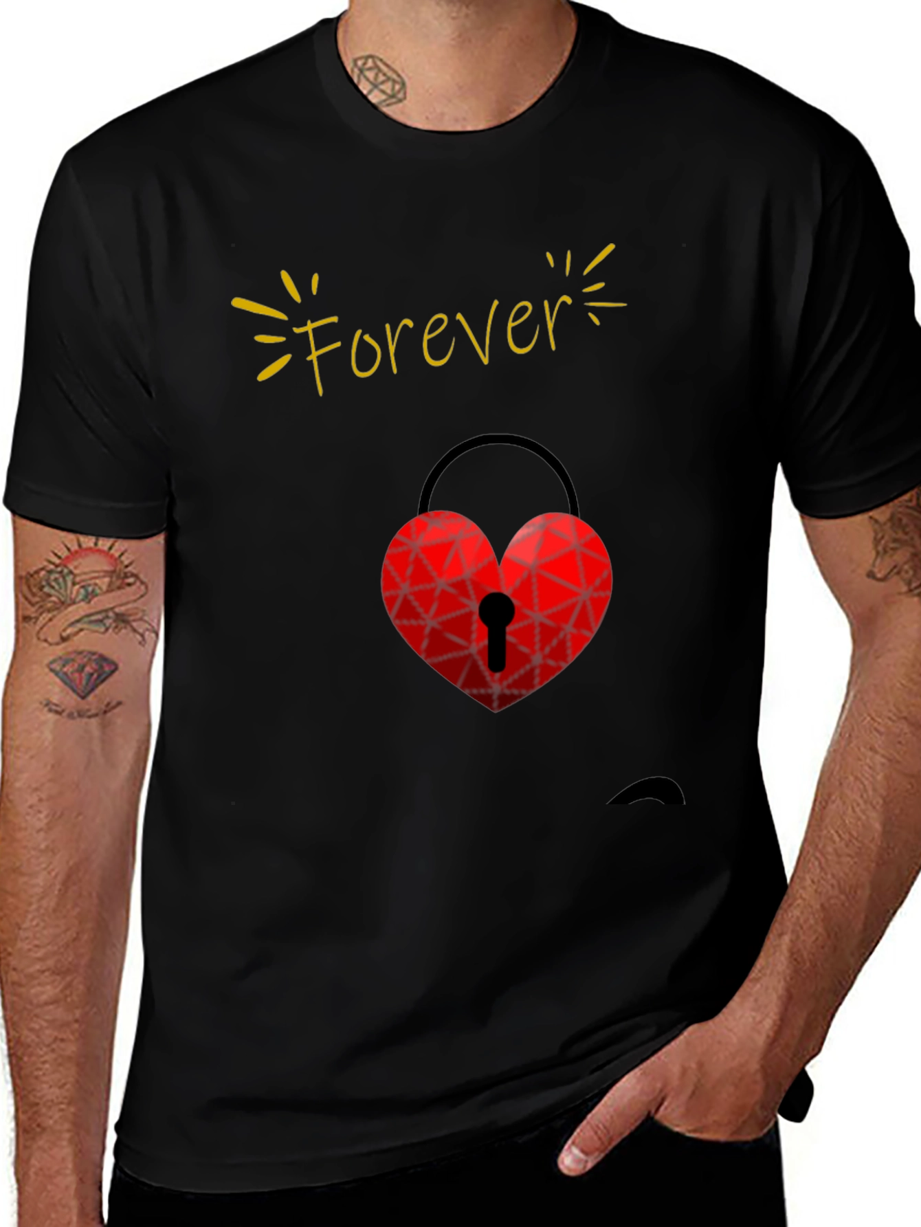 Forever Love Heart Lock T-Shirt - Valentine's Day