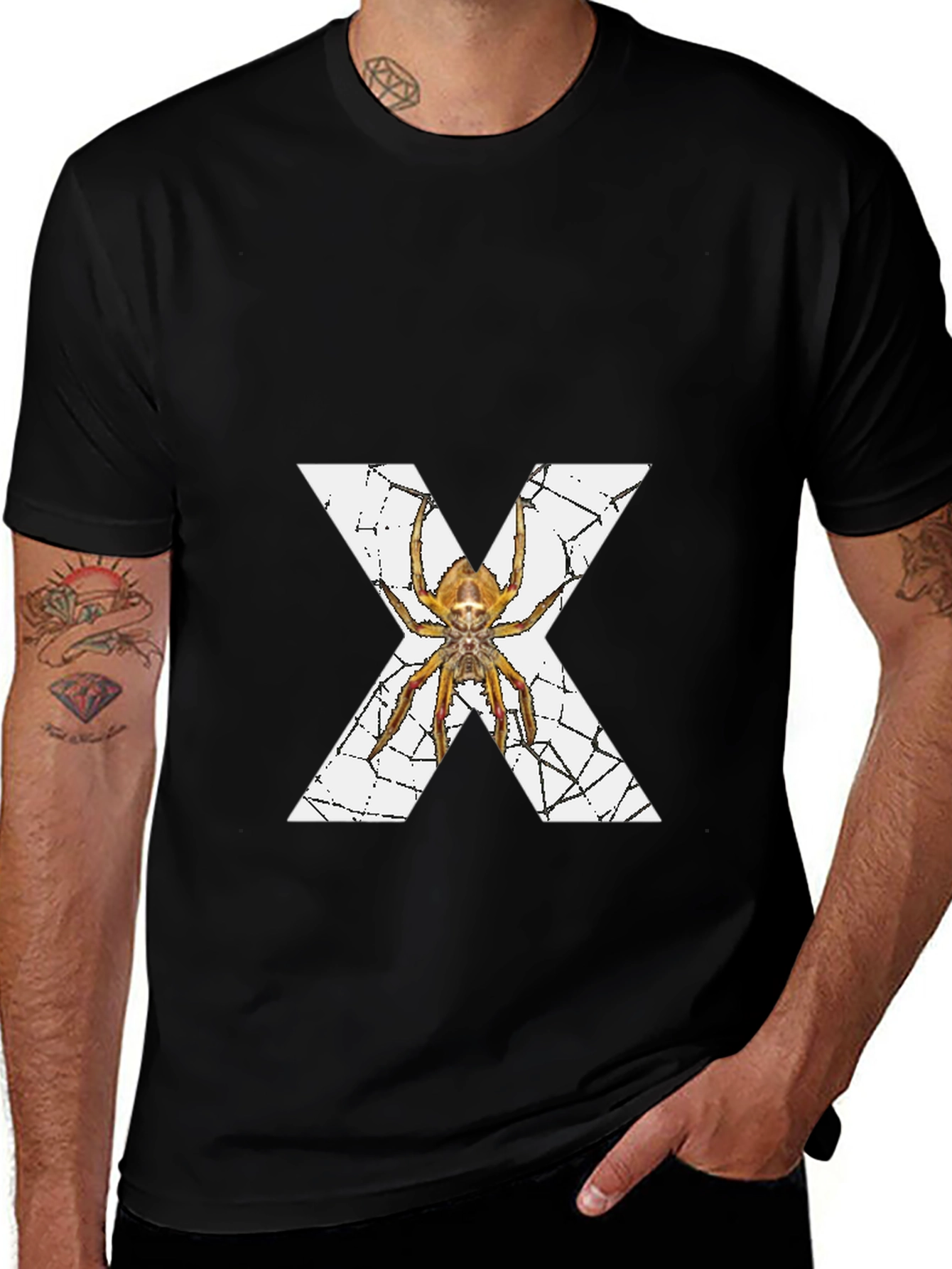 Variant 7 of Spider X Graphic Tee - Cool & Unique Black T-Shirt