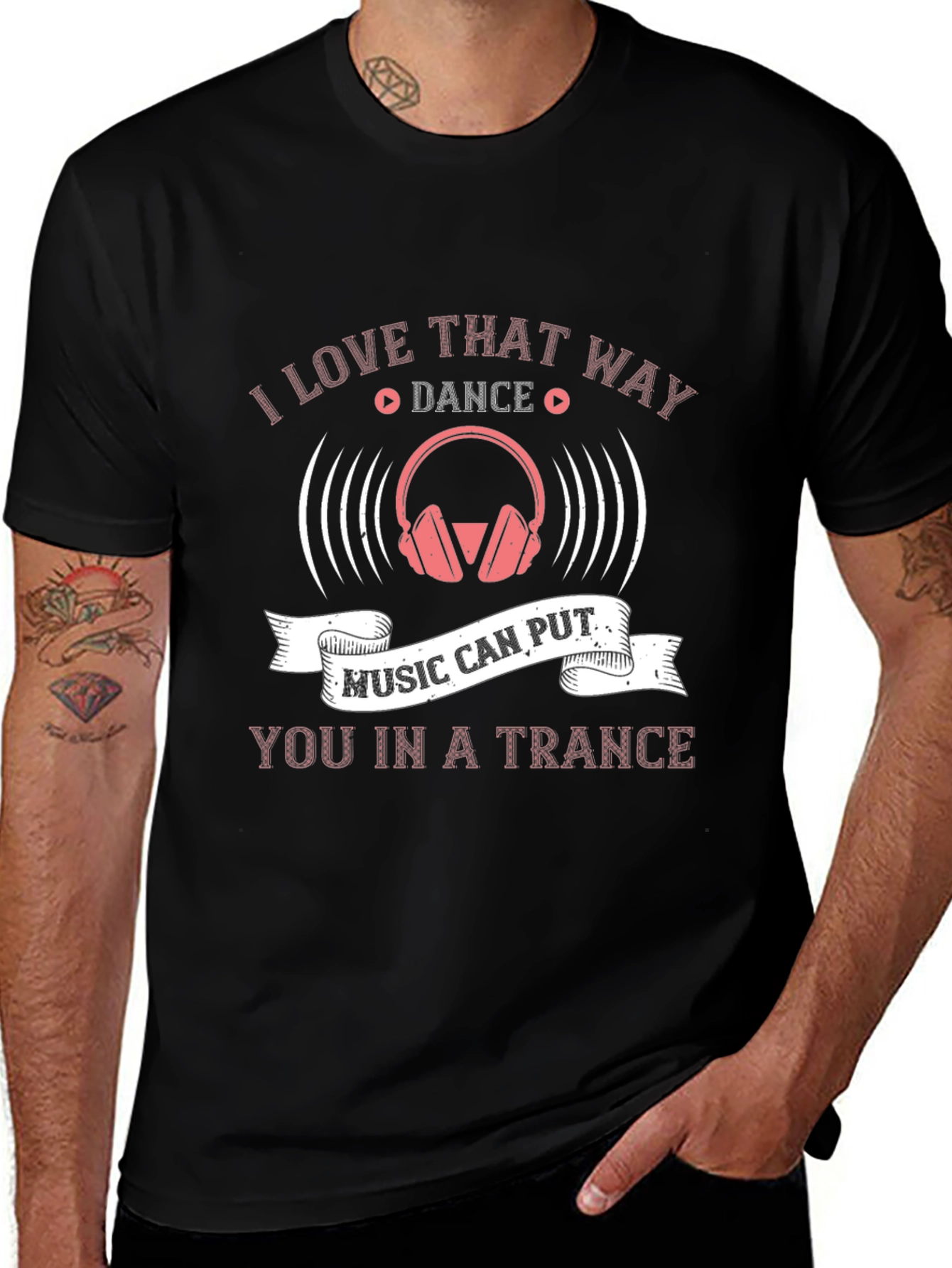 Variant 10 of Music Trance T-Shirt - DJ Headphones Graphic Tee