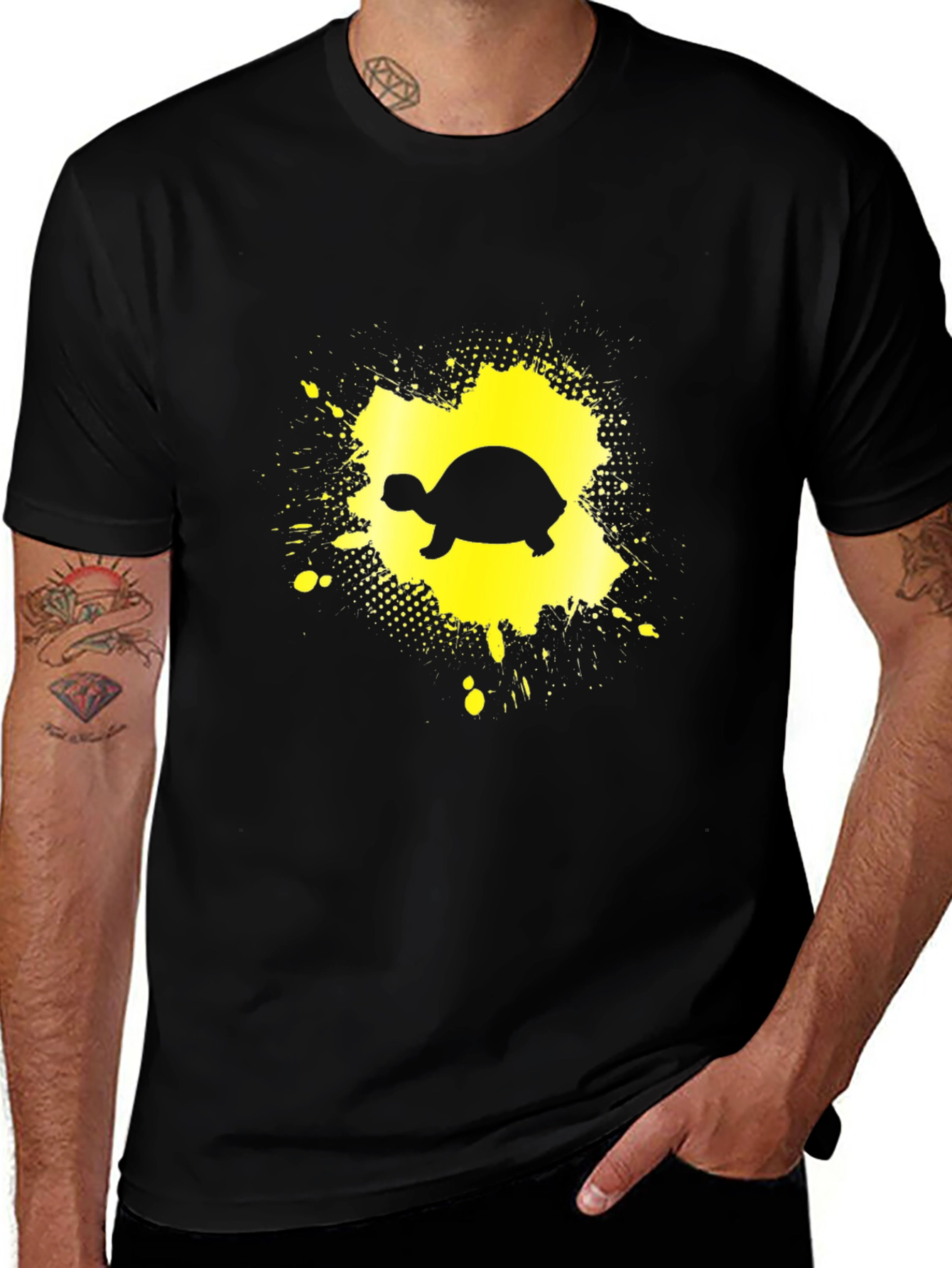 Variant 4 of Turtle Silhouette Graphic T-Shirt