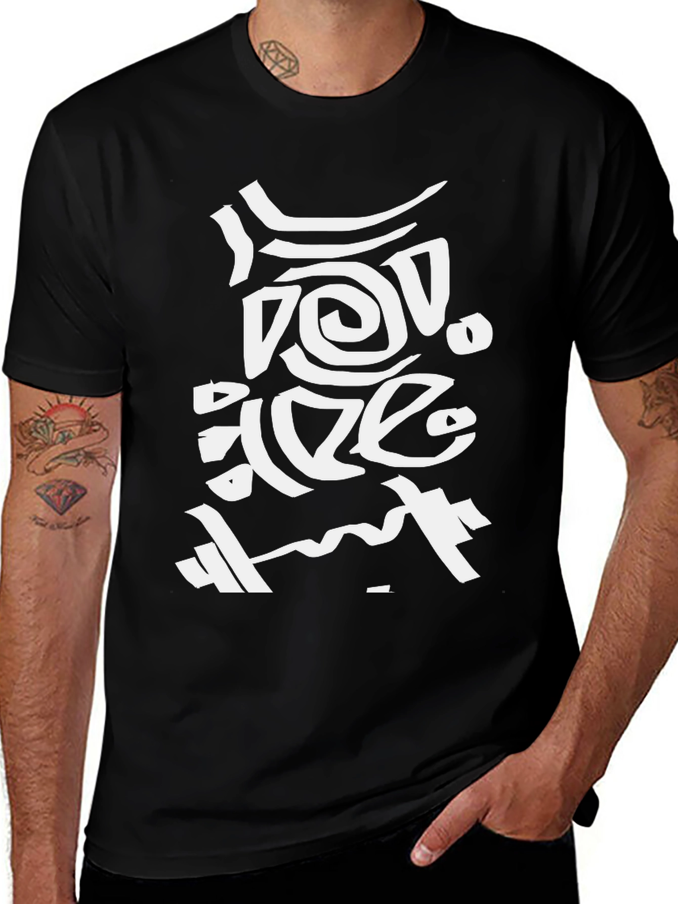 Variant 20 of Abstract Graphic Black T-Shirt