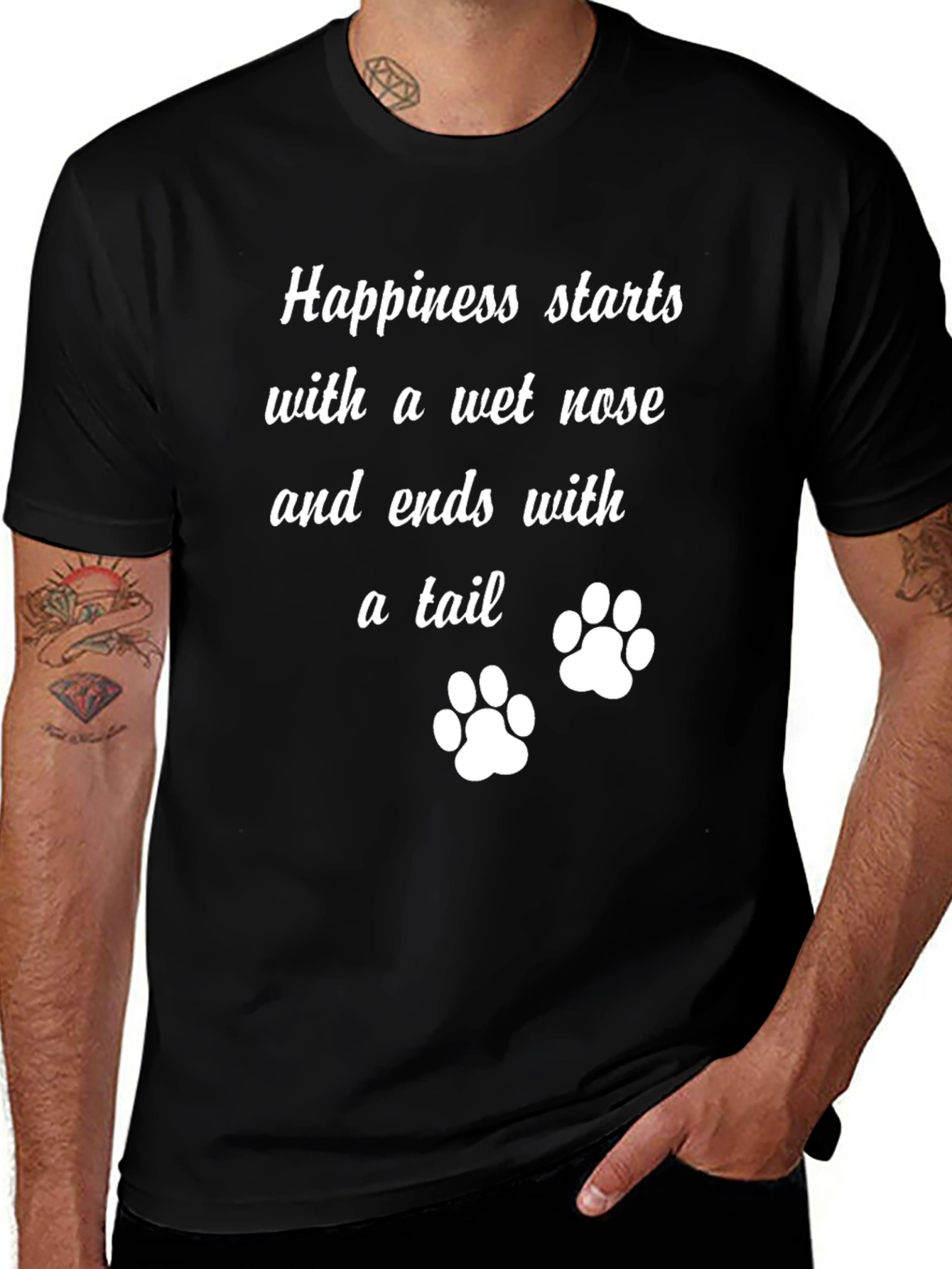 Variant 5 of Wet Nose Tail Black Graphic T-Shirt