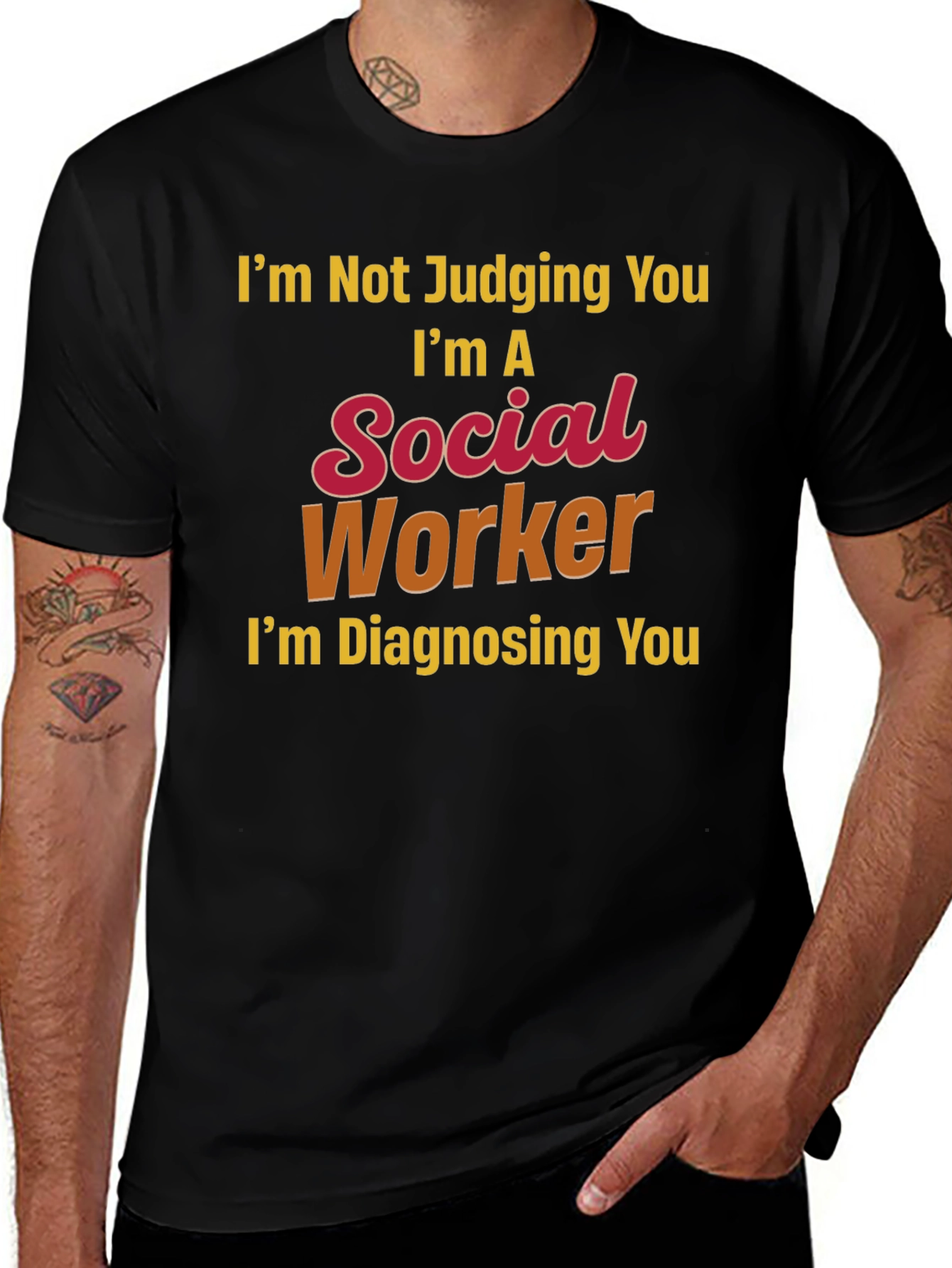 Variant 29 of Social Worker Humor T-Shirt - Diagnosing You Tee