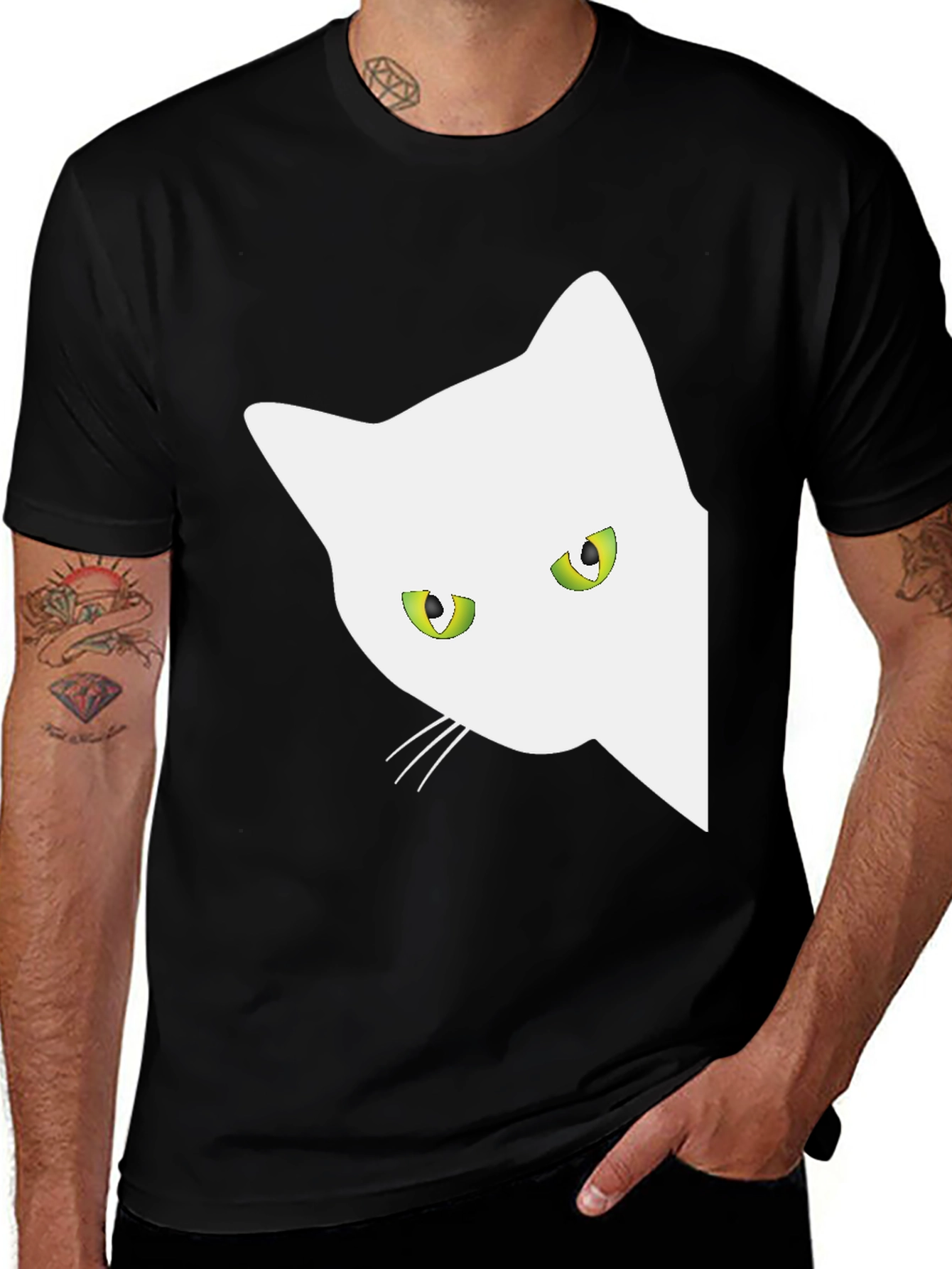 Variant 16 of Black Cat Peekaboo T-Shirt