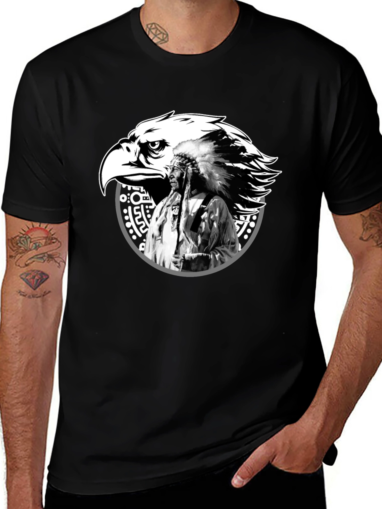 Variant 4 of Native American Eagle T-Shirt
