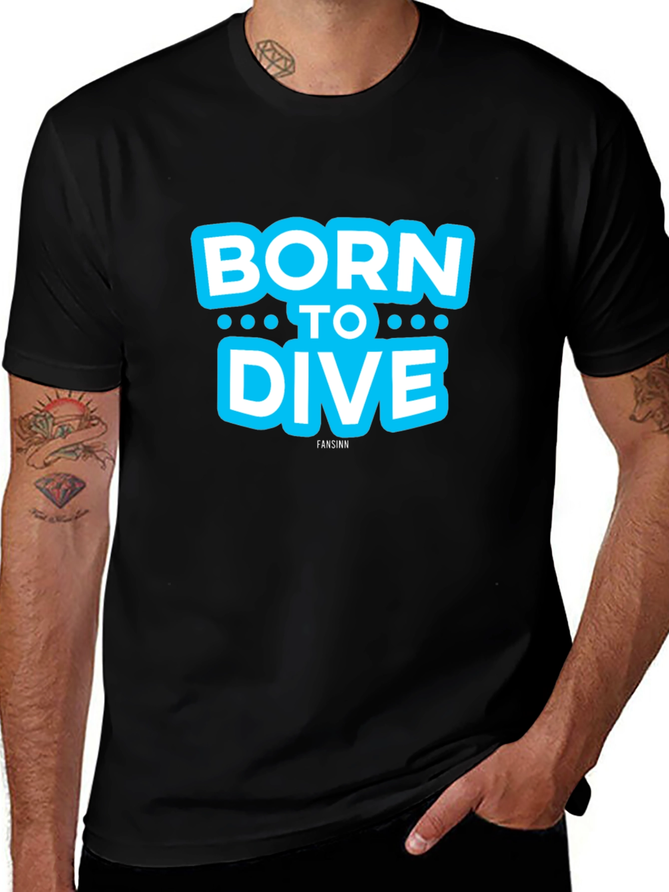 Variant 11 of Born To Dive T-Shirt - Diver Gift