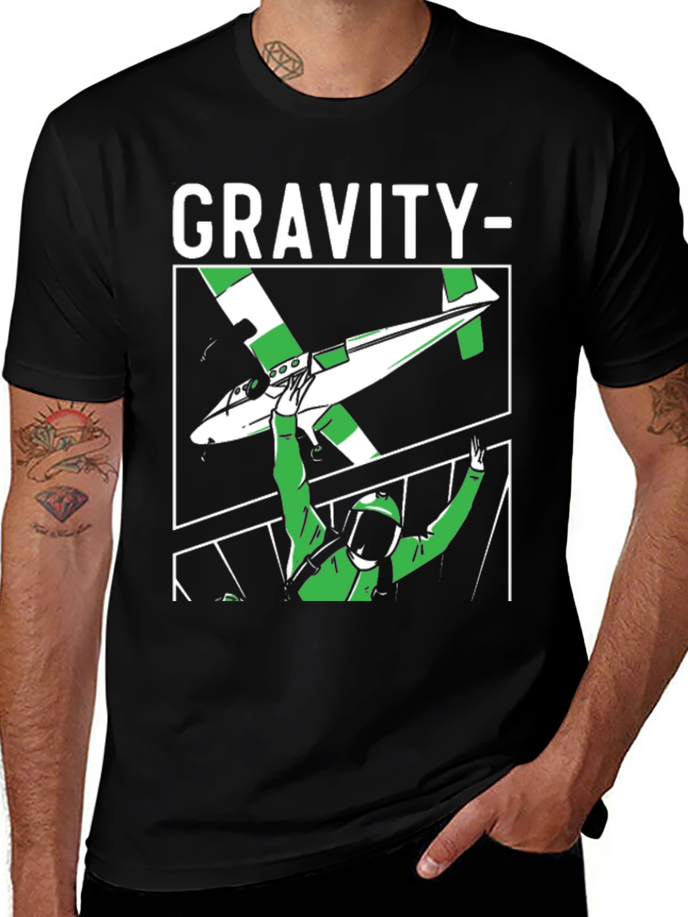 Variant 13 of Gravity-Defying Skydive Graphic Tee