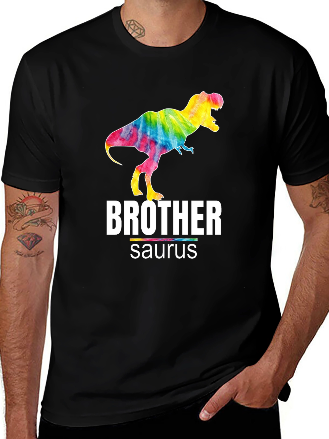 Variant 19 of Brother Saurus T-Shirt - Fun Dinosaur Tee