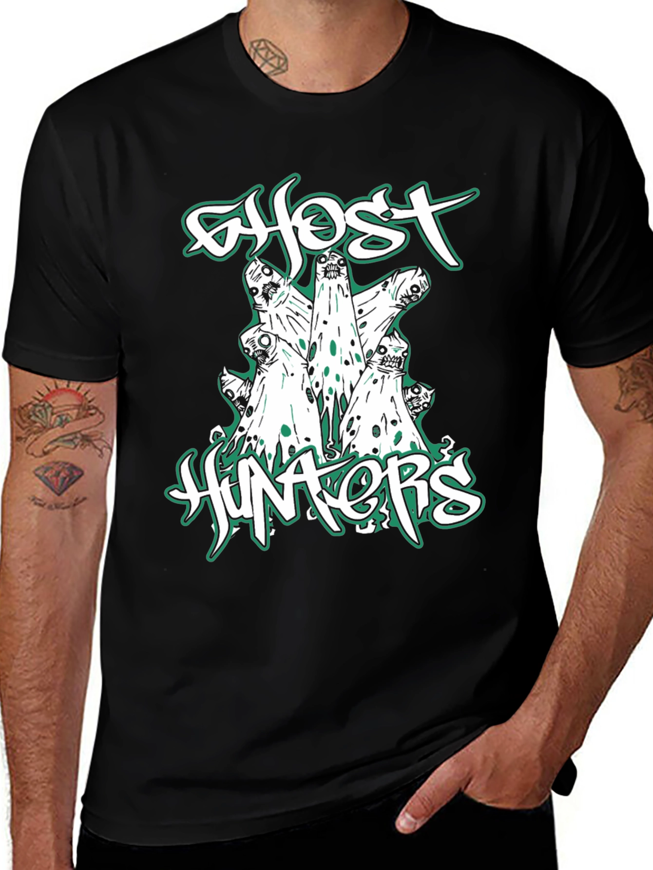 Ghost Hunters T-Shirt - Spooky & Stylish Black Tee