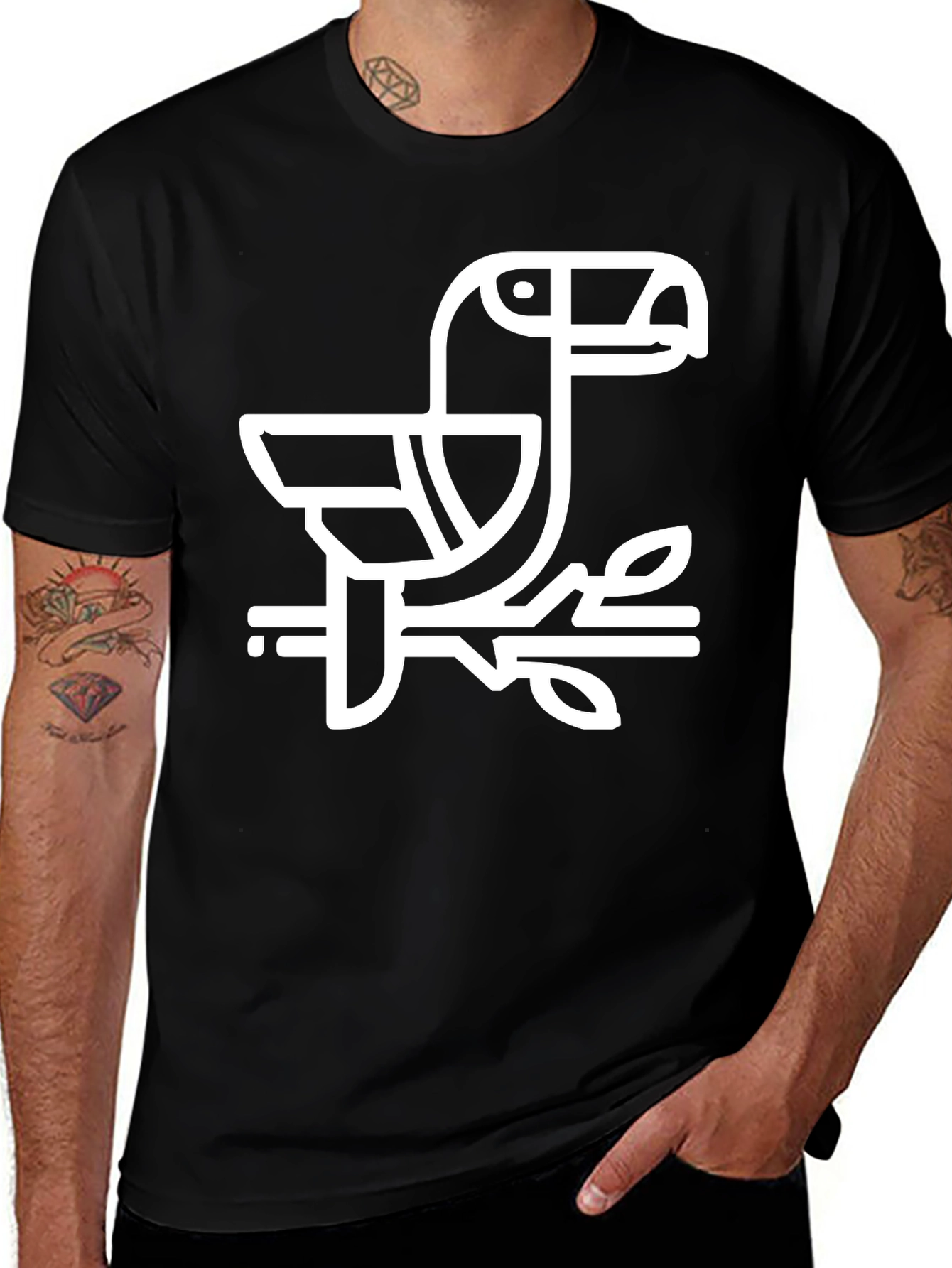 Variant 15 of Stylized Toucan Graphic Tee - Modern Bird Art