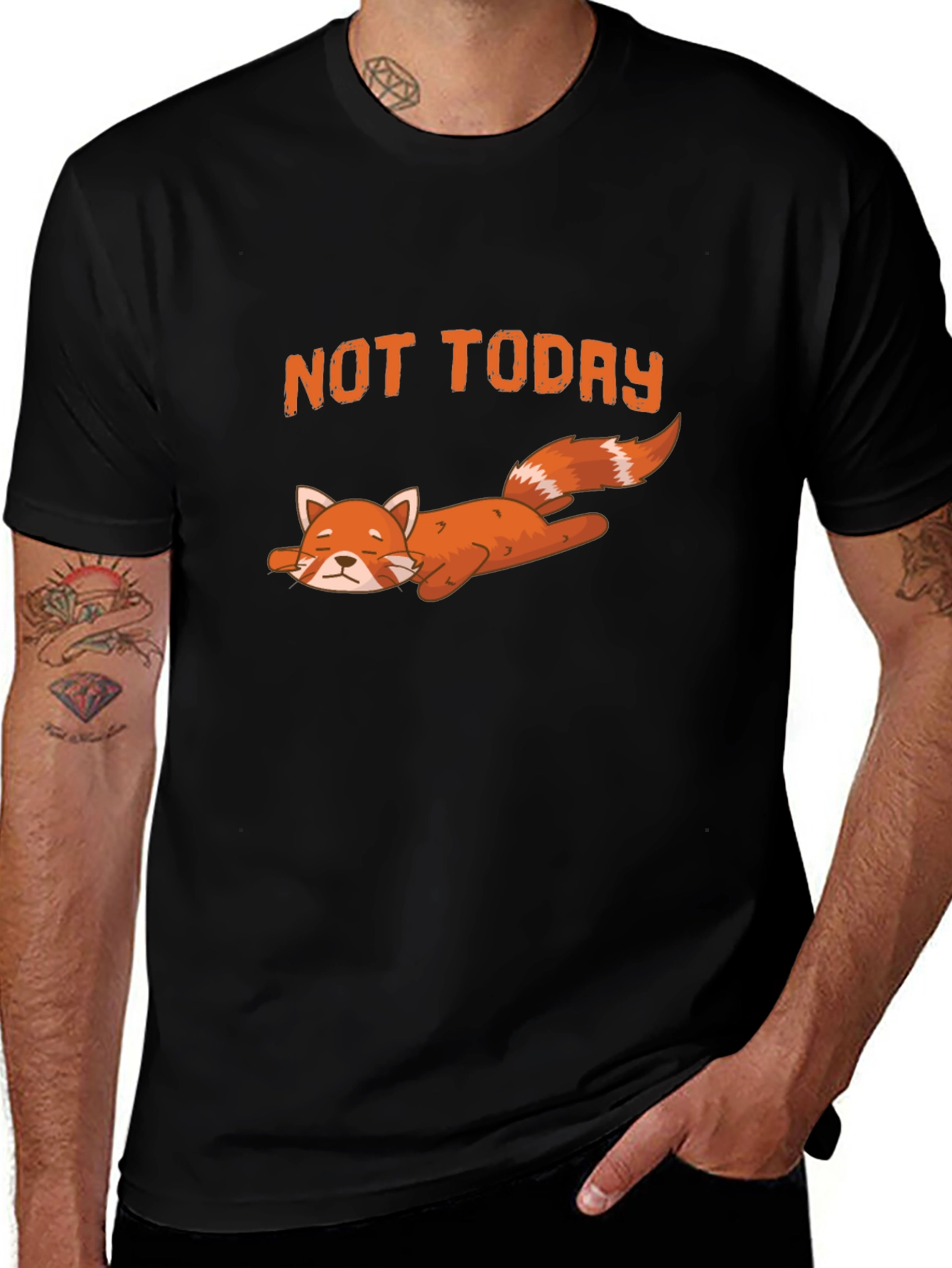 Variant 28 of Not Today Lazy Red Panda Graphic T-Shirt