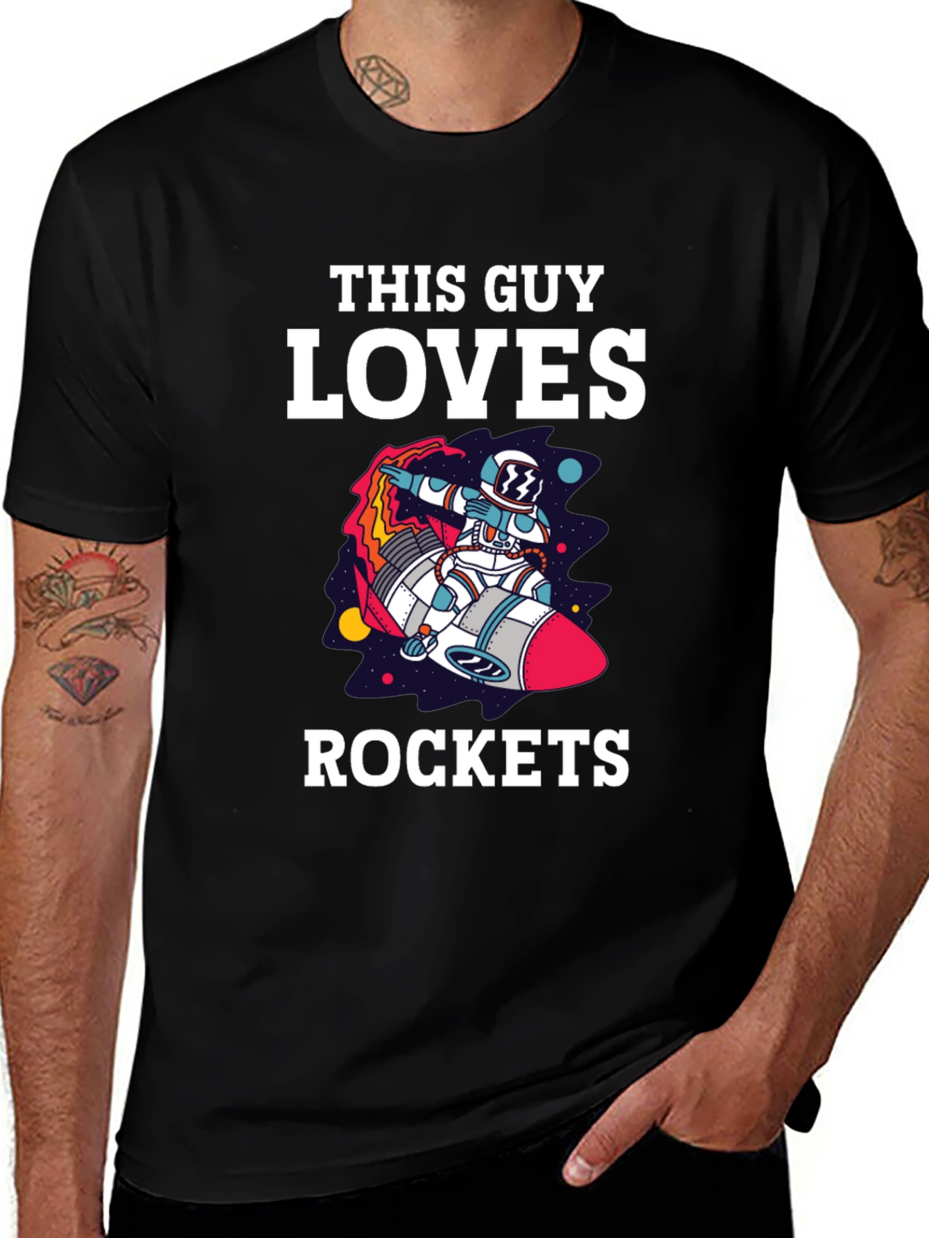 Variant 13 of This Guy Loves Rockets Graphic T-Shirt
