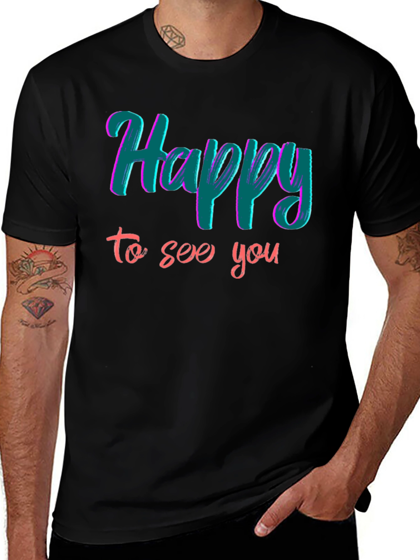 Variant 4 of Happy To See You Graphic T-Shirt
