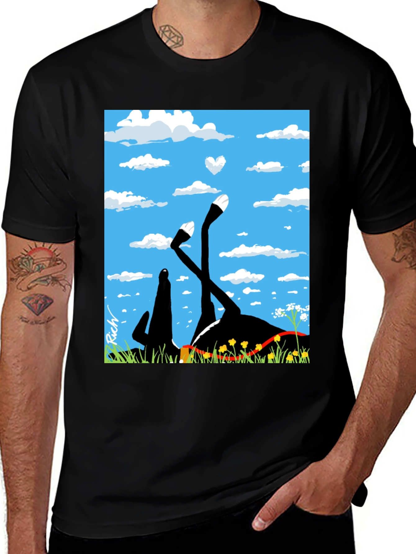 Variant 11 of Whimsical Horse T-Shirt - Blue Sky Dreamer
