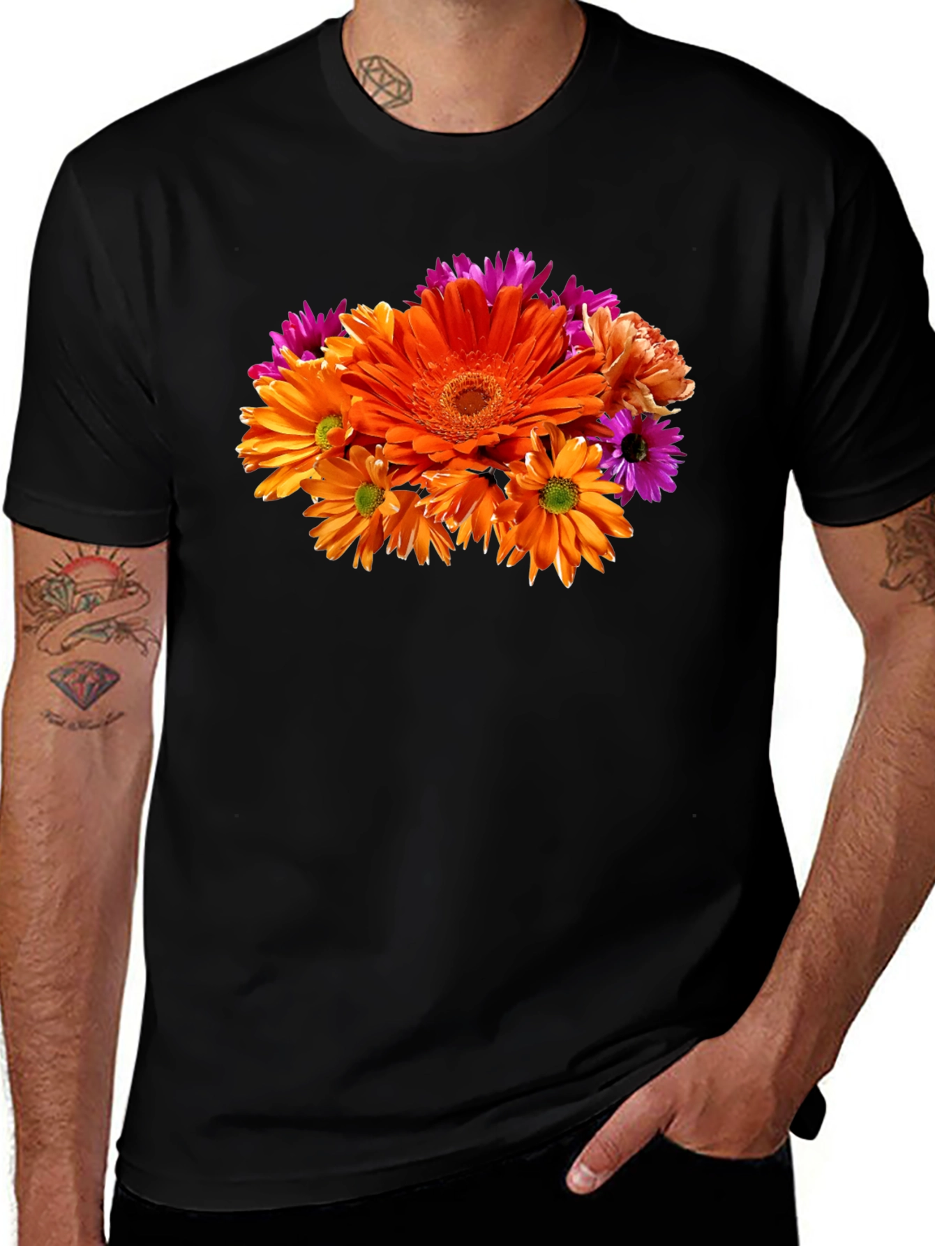 Variant 7 of Floral Print T-Shirt - Vibrant and Stylish!
