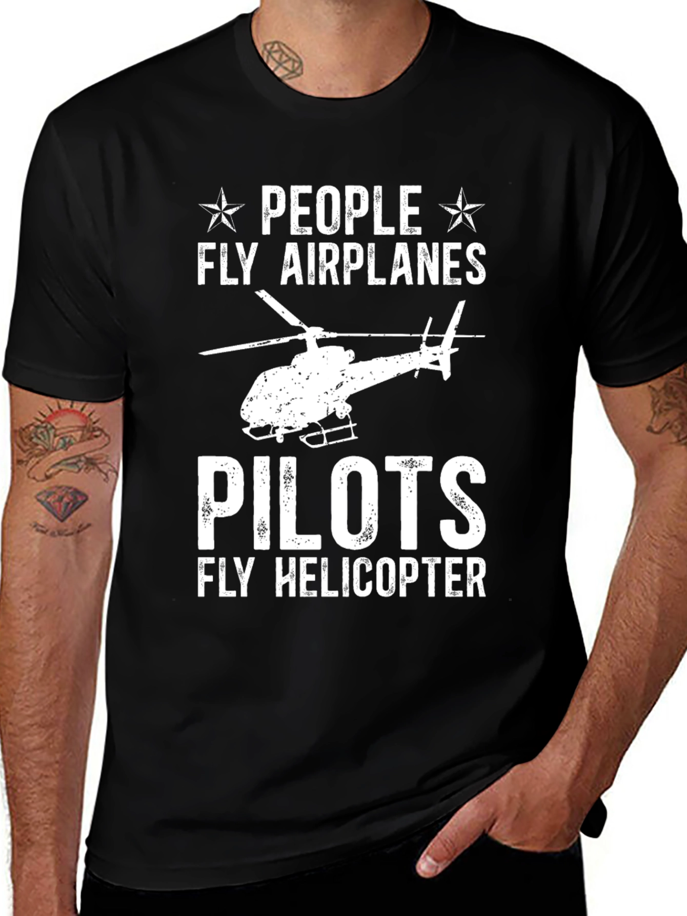 Variant 17 of Pilots Fly Helicopter Graphic T-Shirt