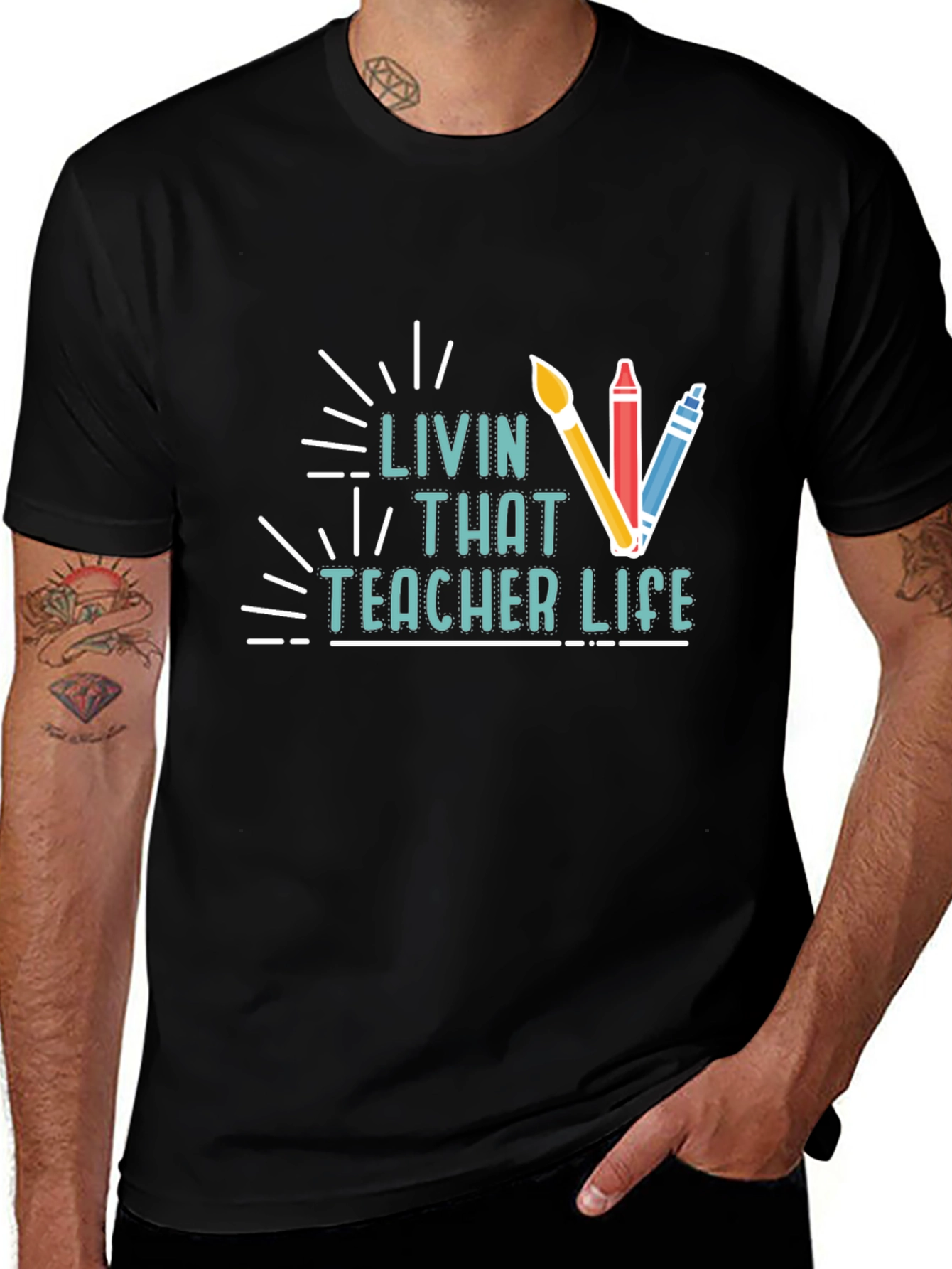 Variant 23 of Livin' That Teacher Life Graphic T-Shirt