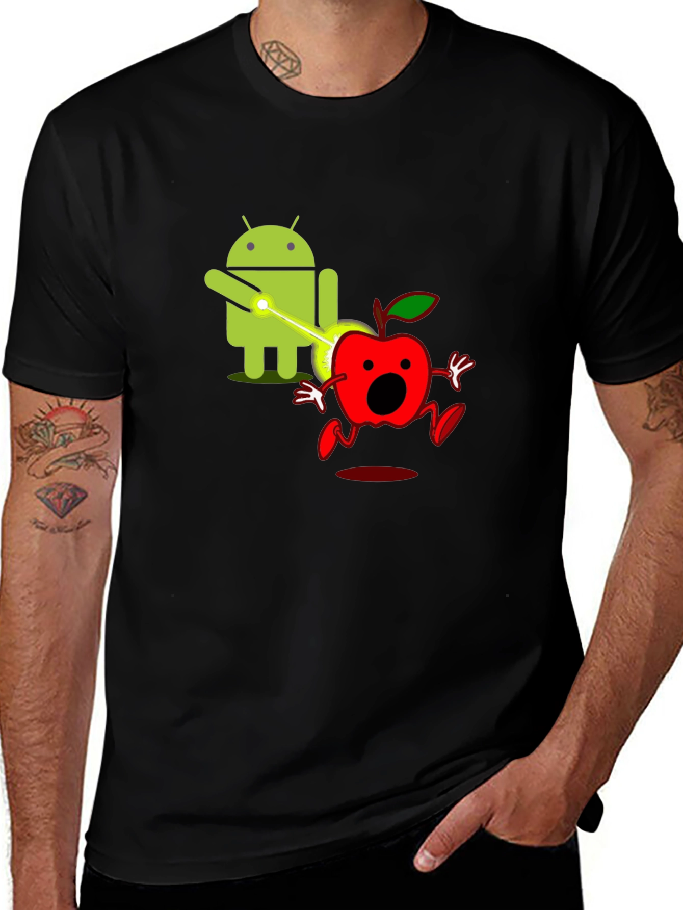 Android vs Apple Funny T-Shirt