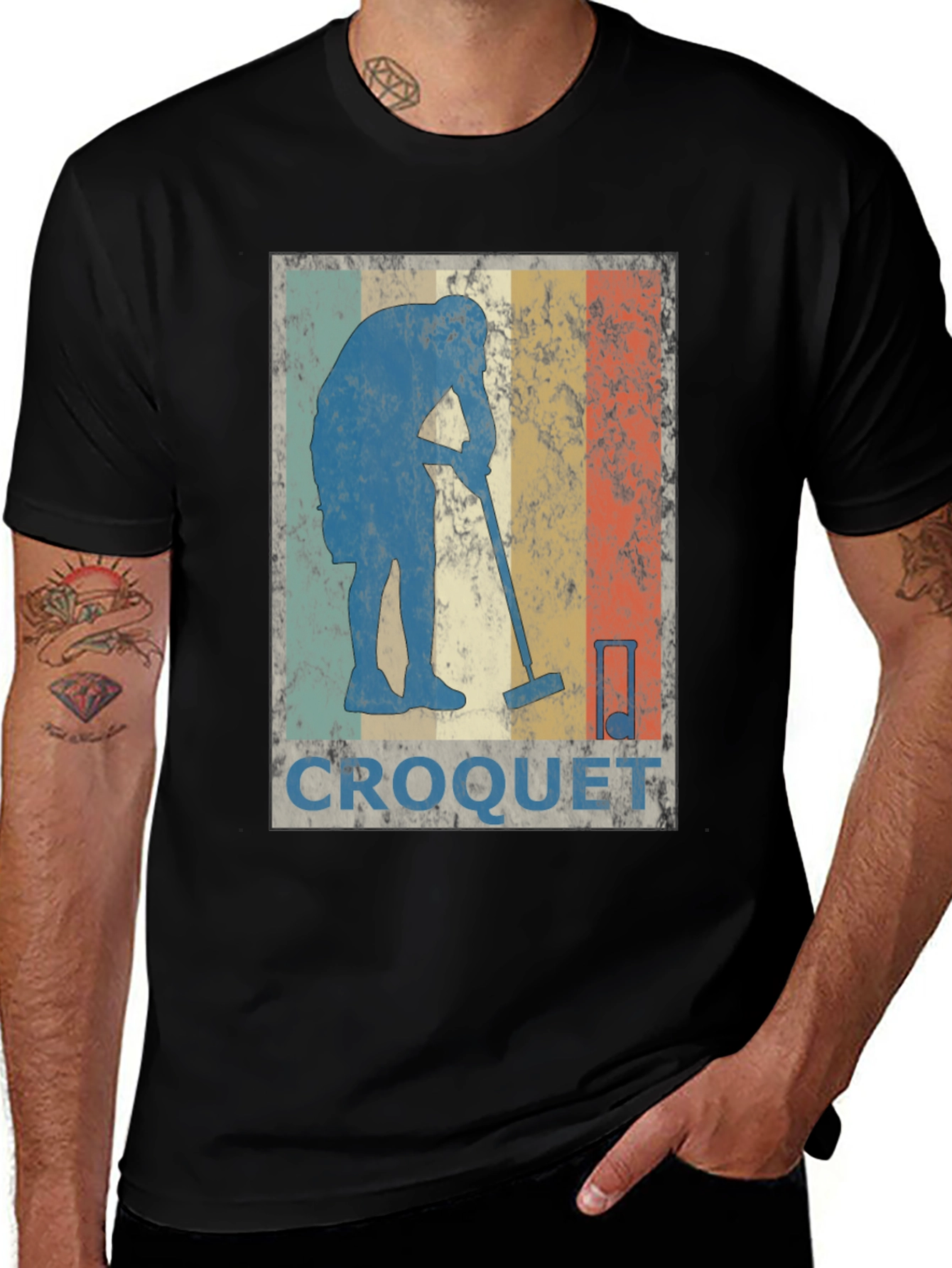 Variant 11 of Vintage Croquet Player T-Shirt