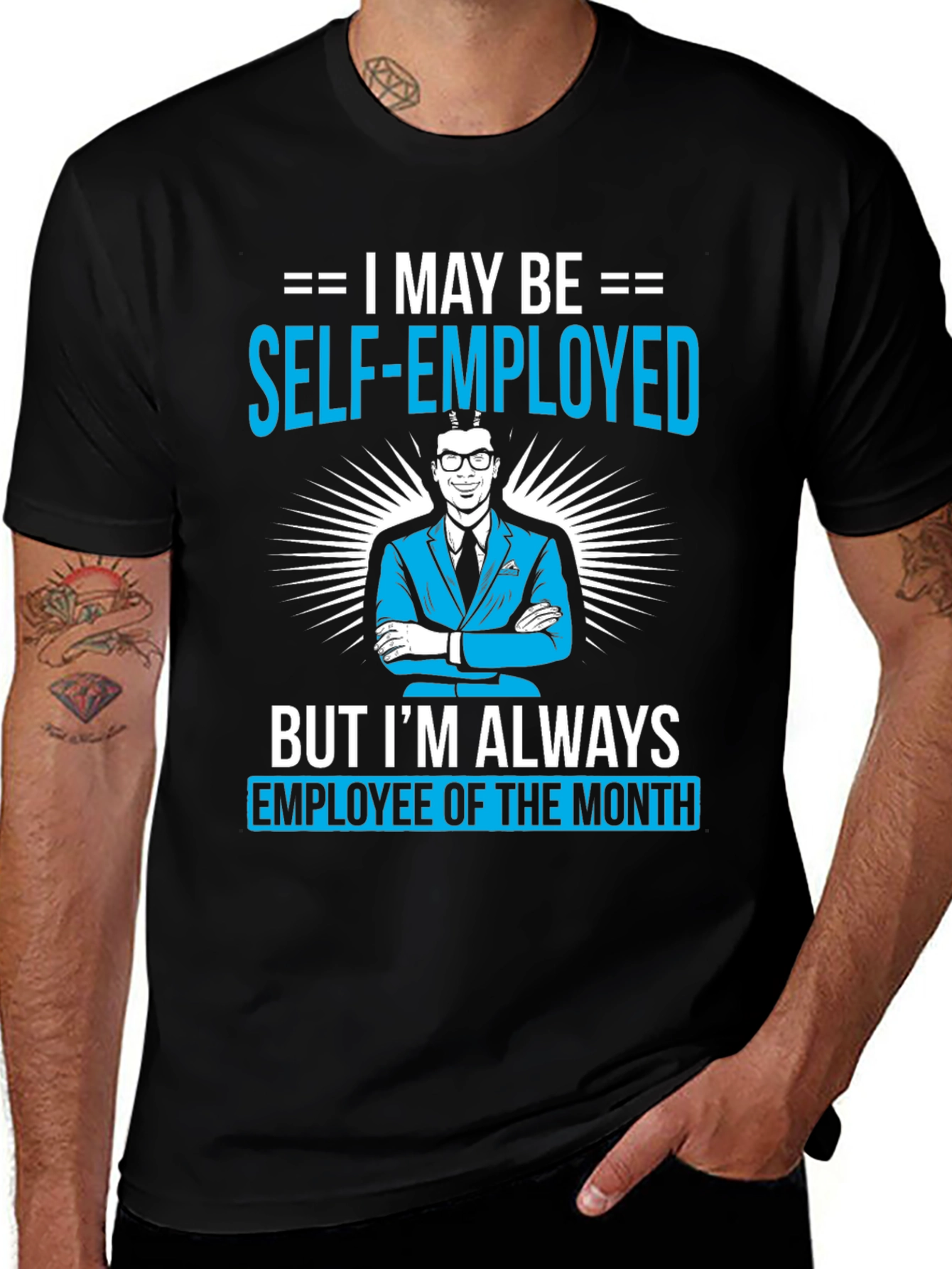 Variant 13 of Self-Employed Employee of the Month T-Shirt