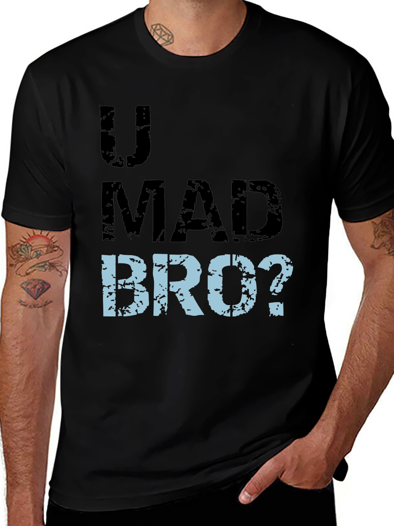 Variant 13 of U Mad Bro? Graphic Print T-Shirt
