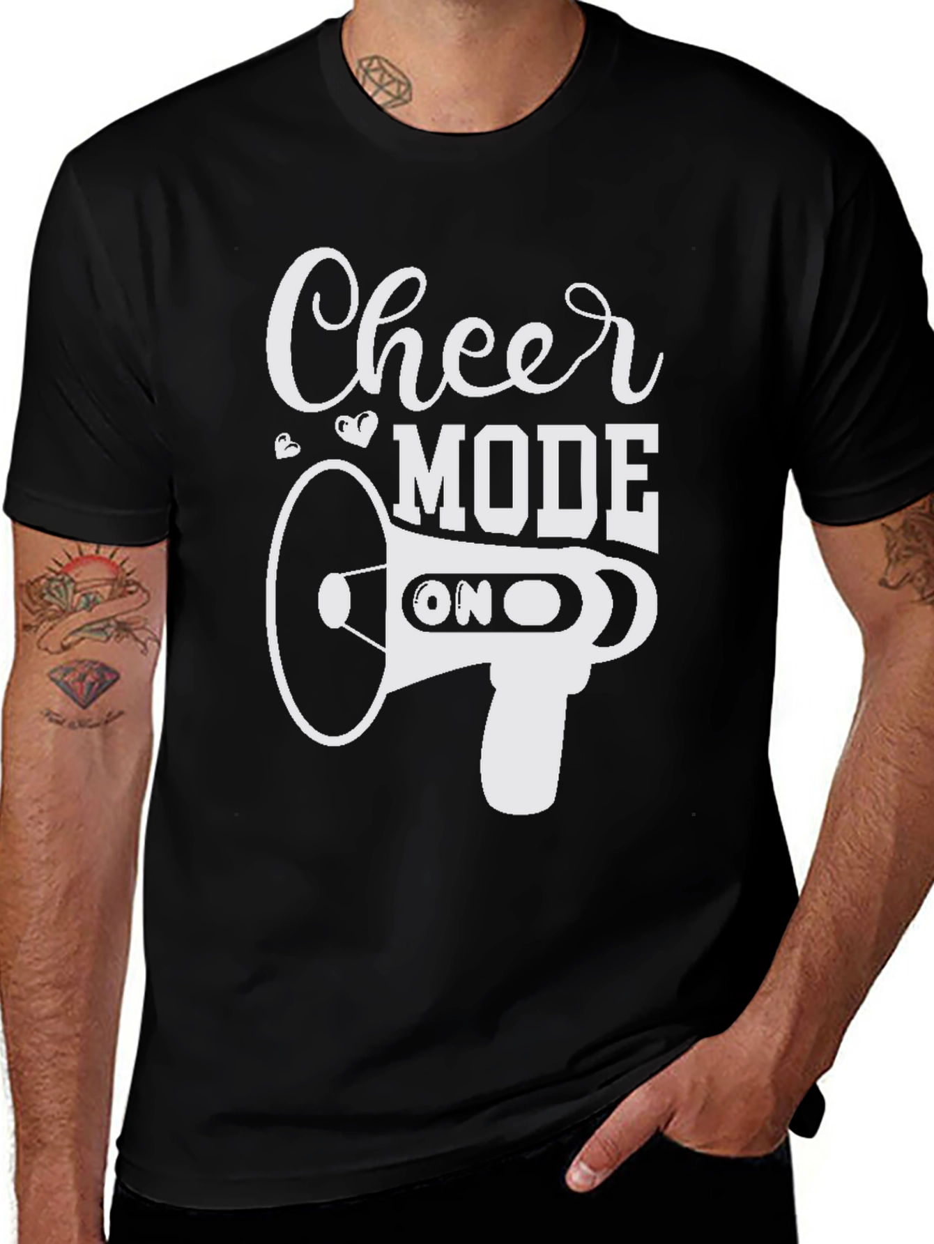 Variant 22 of Cheer Mode On Black Graphic Tee