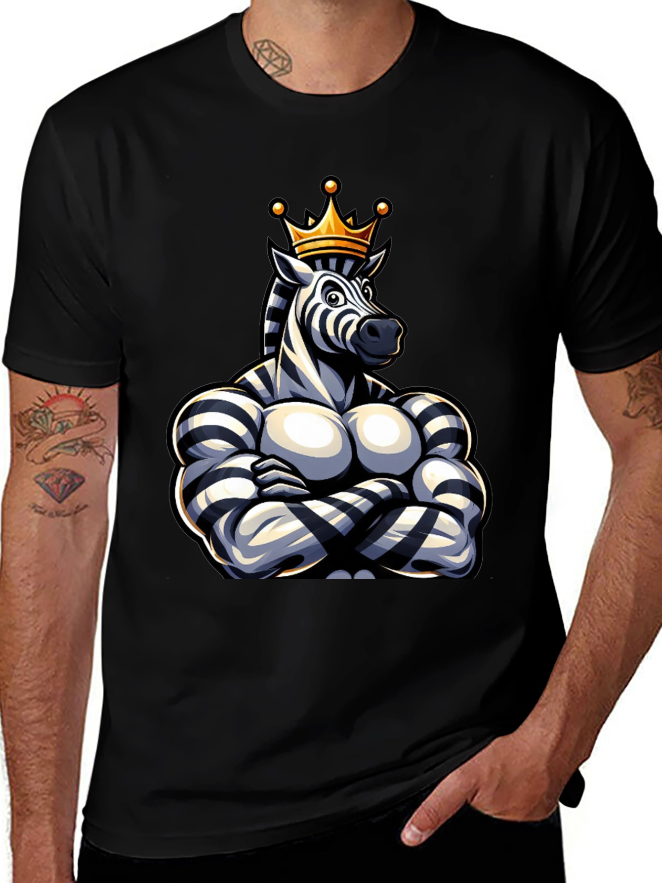 Variant 21 of Zebra King Graphic T-Shirt