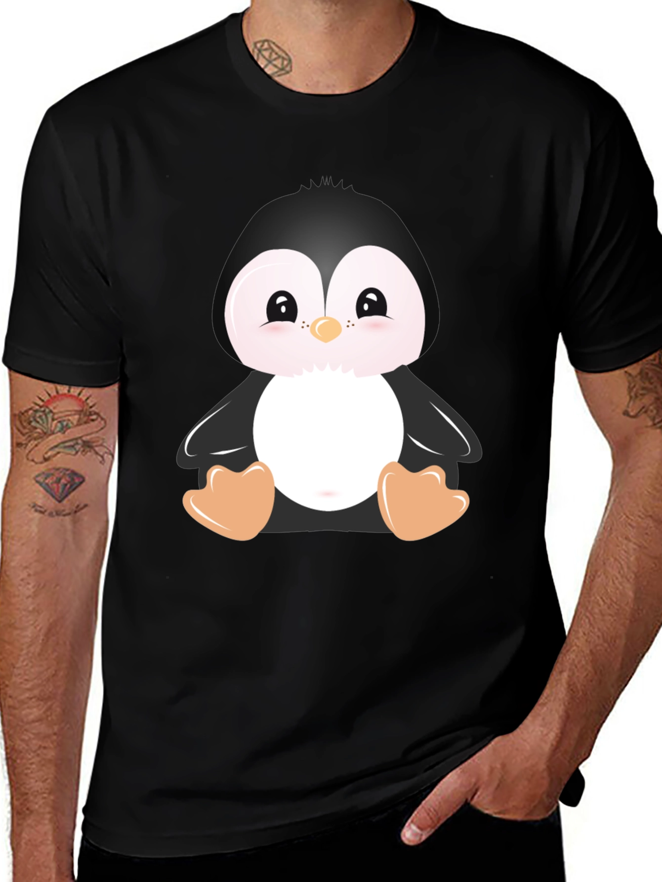 Variant 3 of Cute Penguin Graphic Tee - Soft Cotton Blend