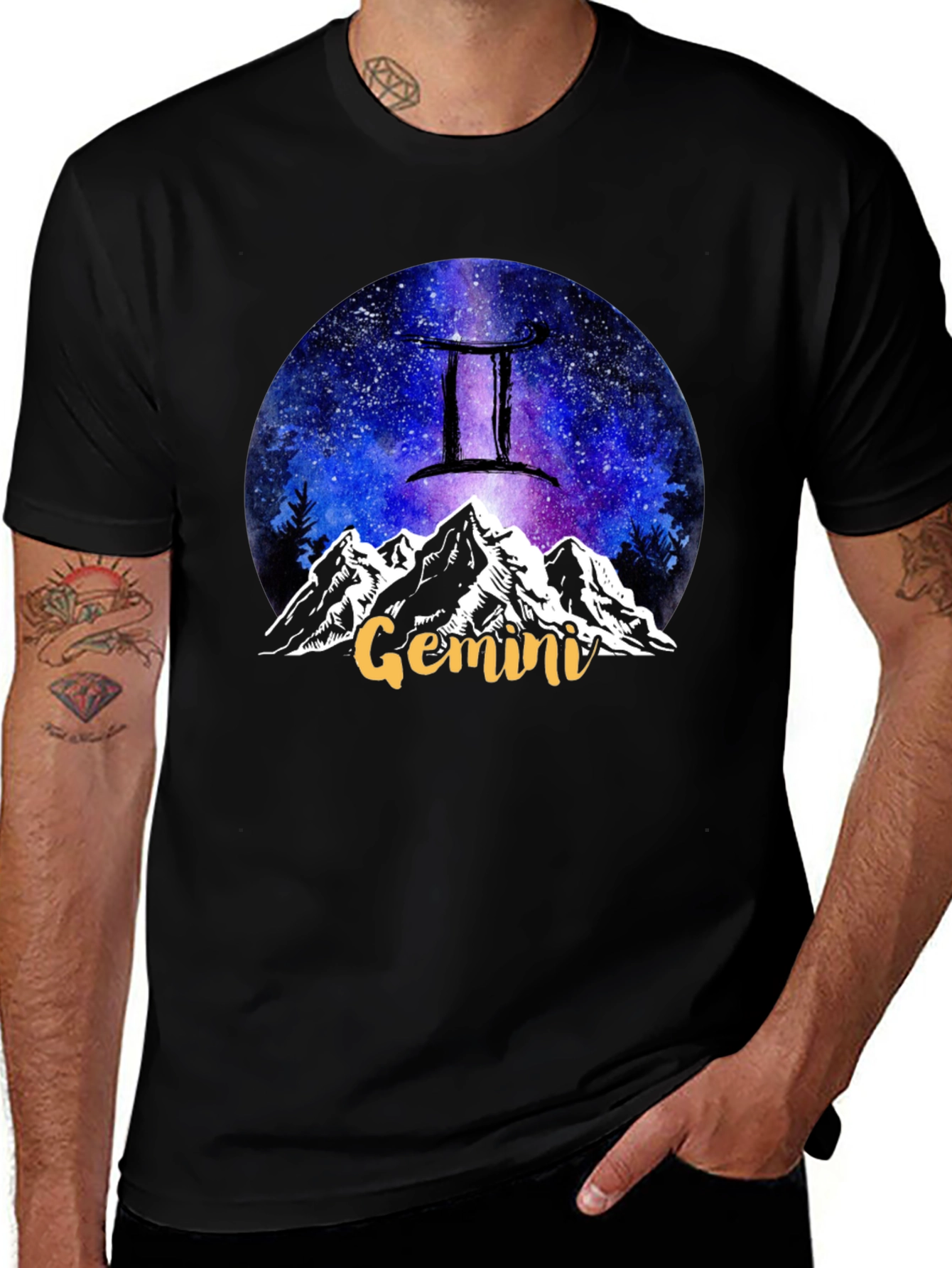 Variant 15 of Gemini Zodiac Mountain T-Shirt