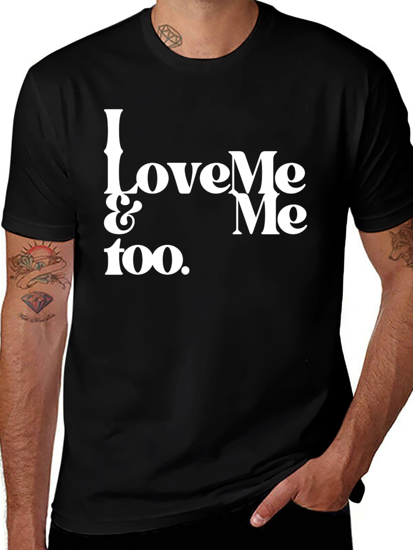 Variant 24 of Love Me & Me Too Black Graphic Tee