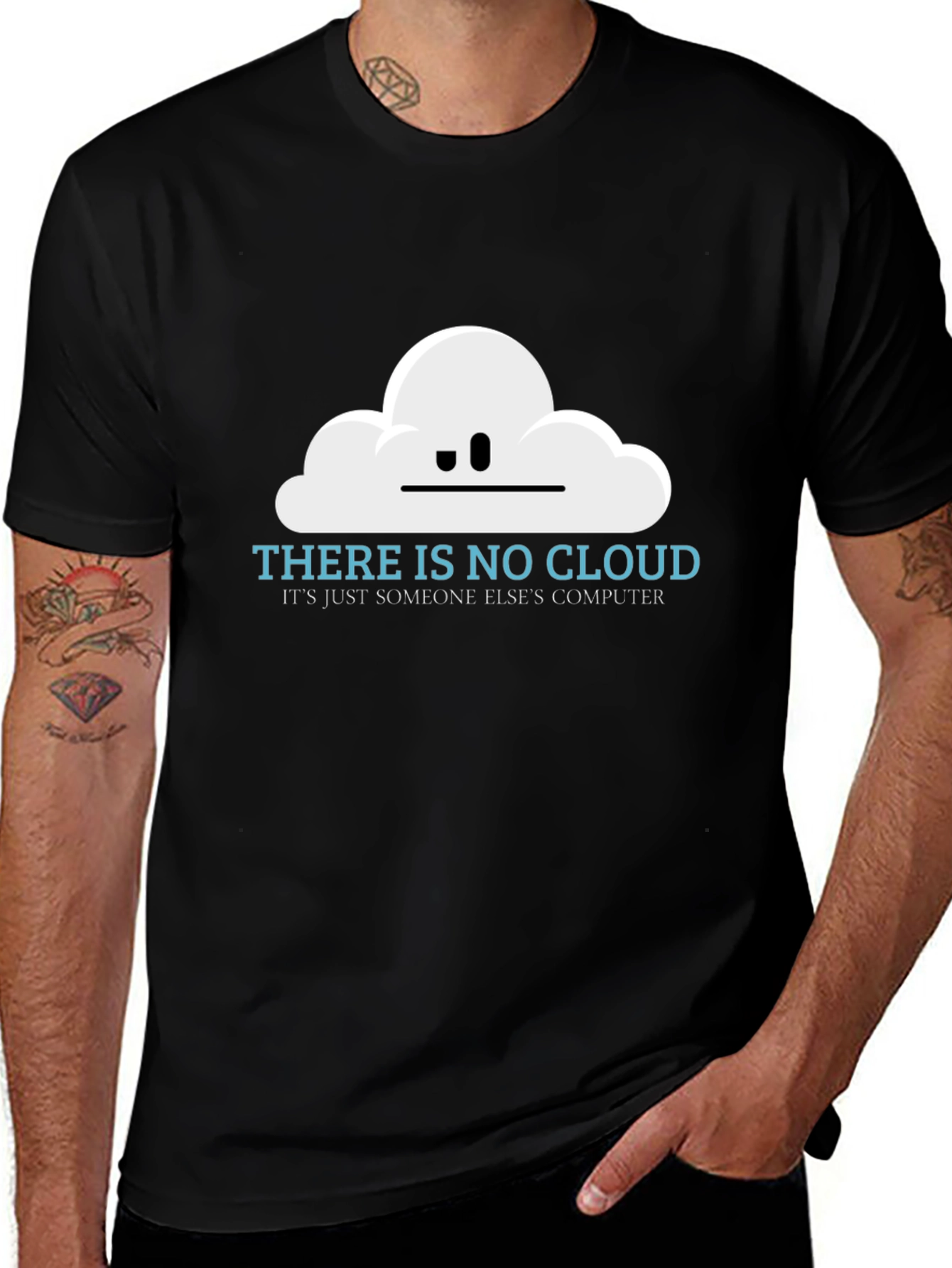 There is No Cloud Funny Techie T-Shirt