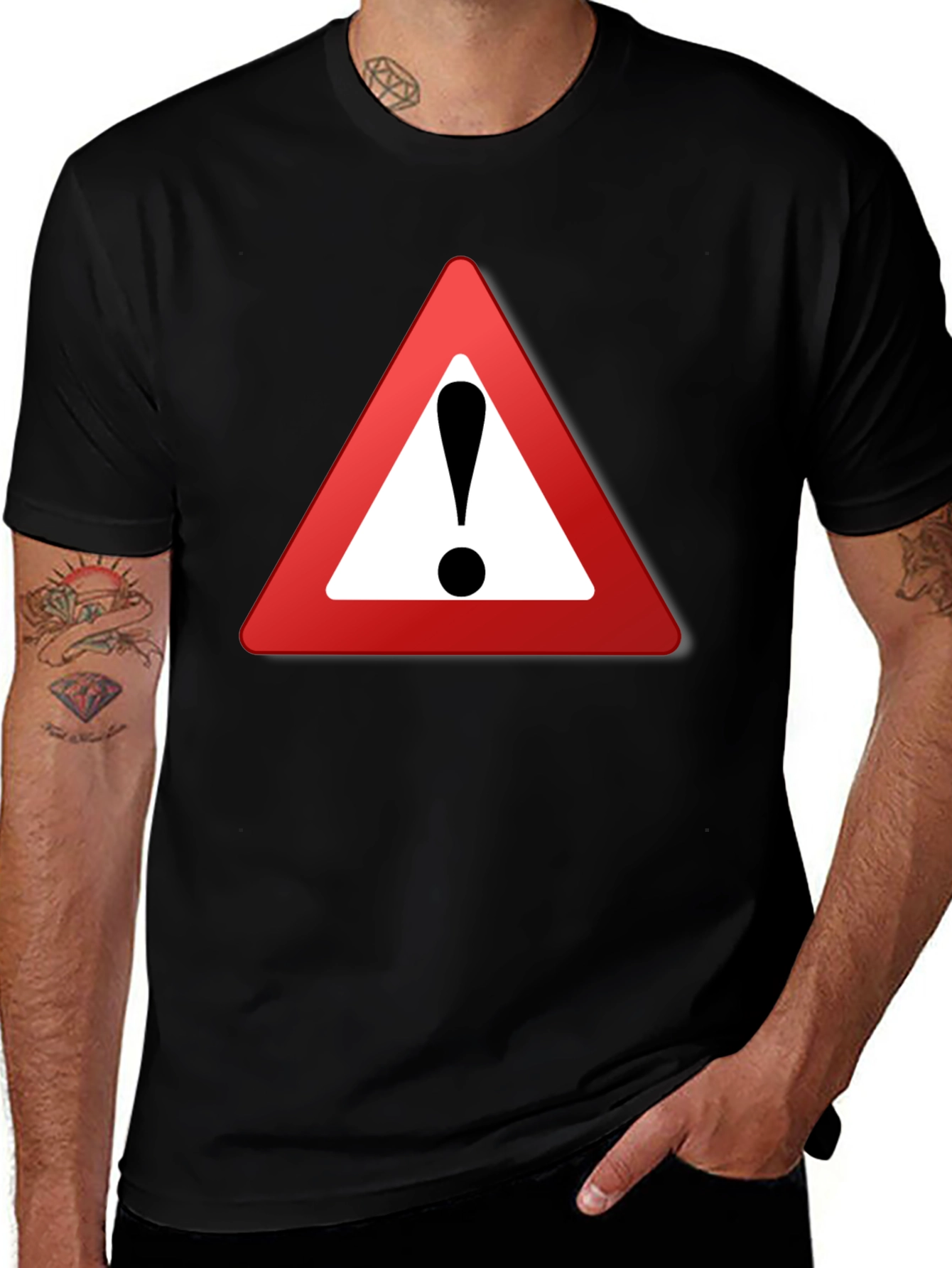 Variant 19 of Warning Sign T-Shirt - Danger Ahead!