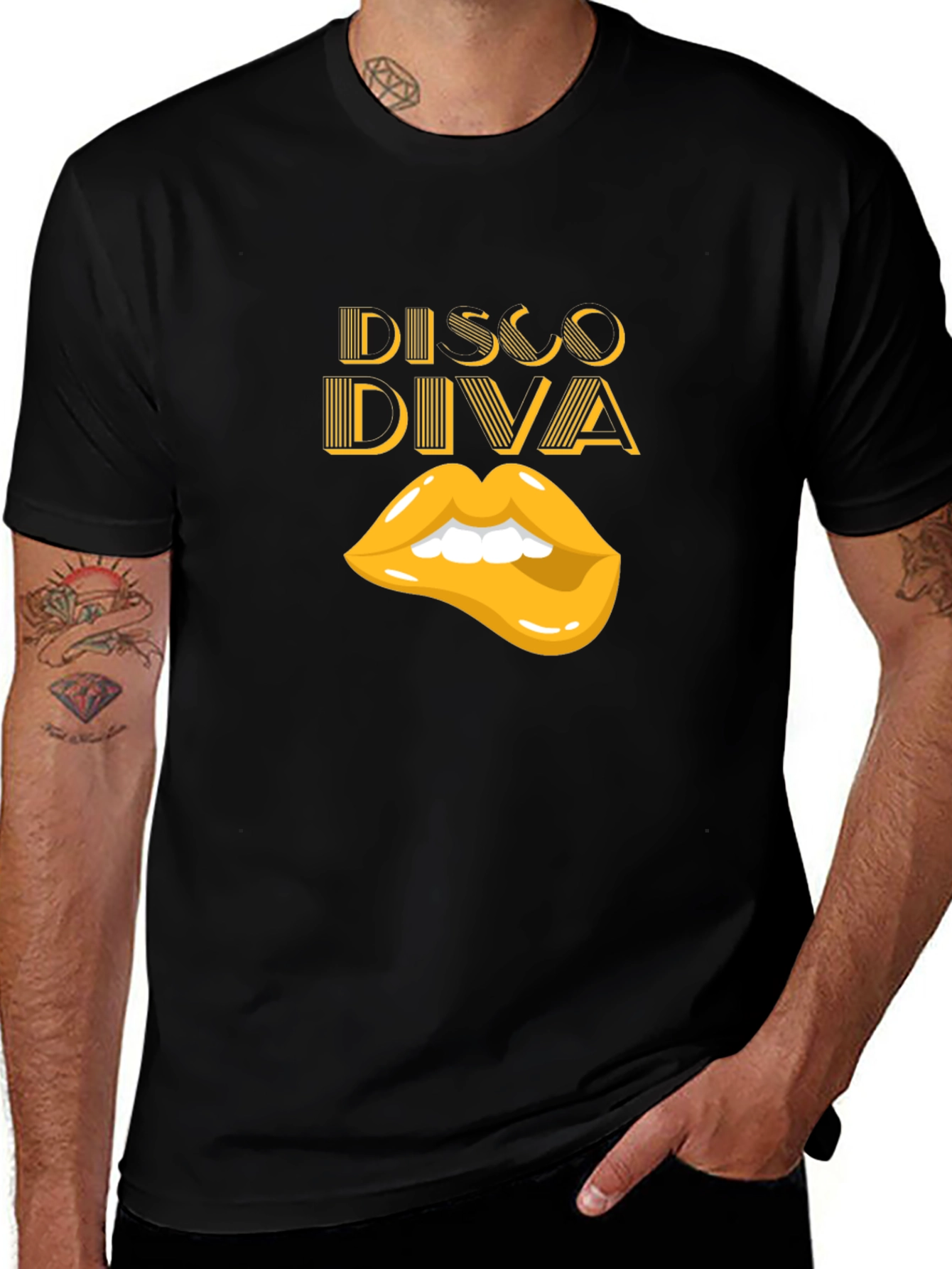 Variant 10 of Disco Diva Graphic Tee - Black