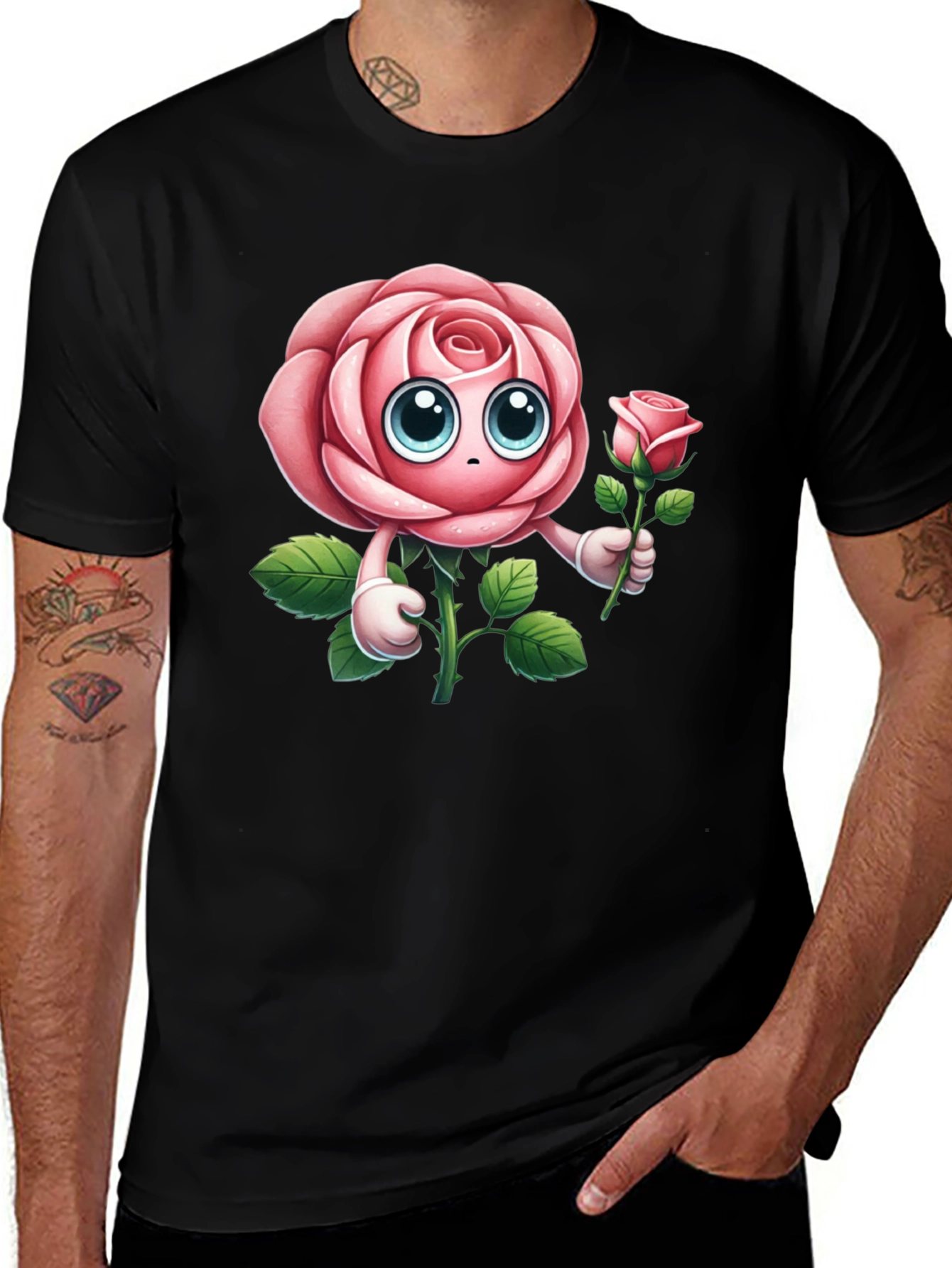 Variant 7 of Rose Cartoon Graphic T-Shirt