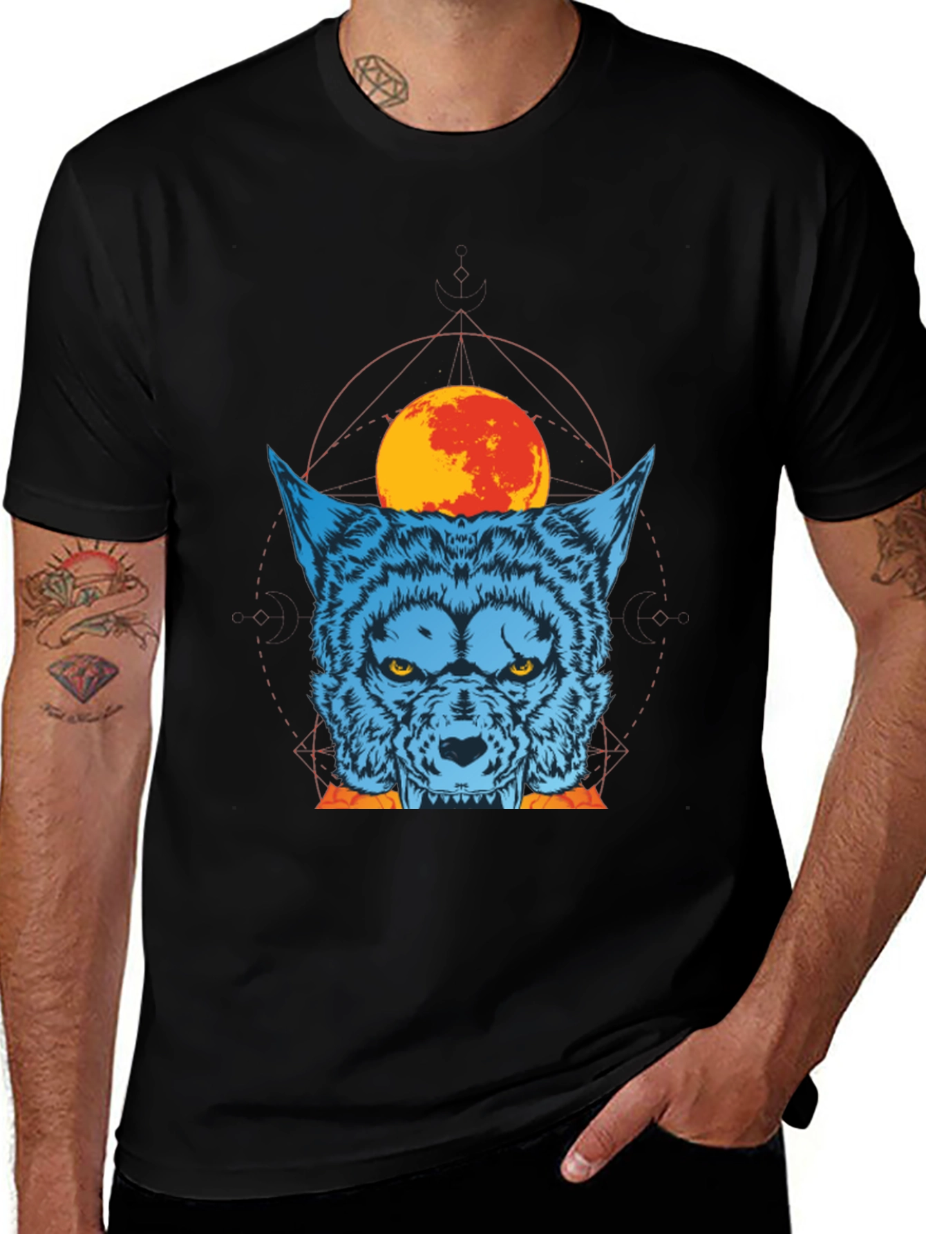 Variant 11 of Wolf Moon Graphic Tee - Unique Design, Soft Cotton Blend