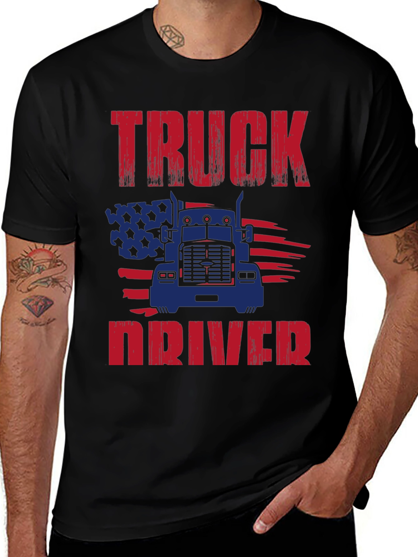Variant 13 of Truck Driver Patriotic T-Shirt