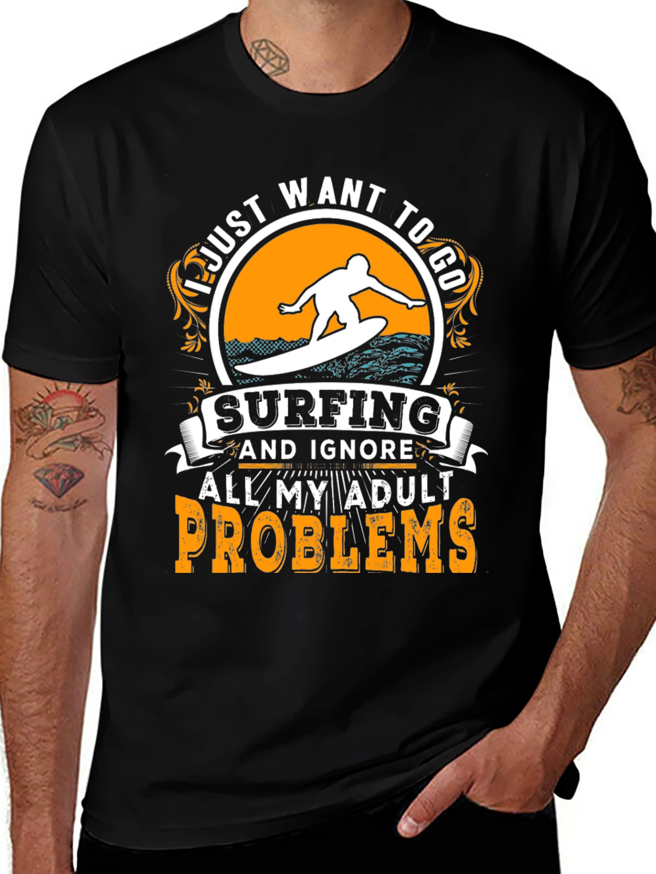 Surfing T-Shirt: Ignore Adult Problems