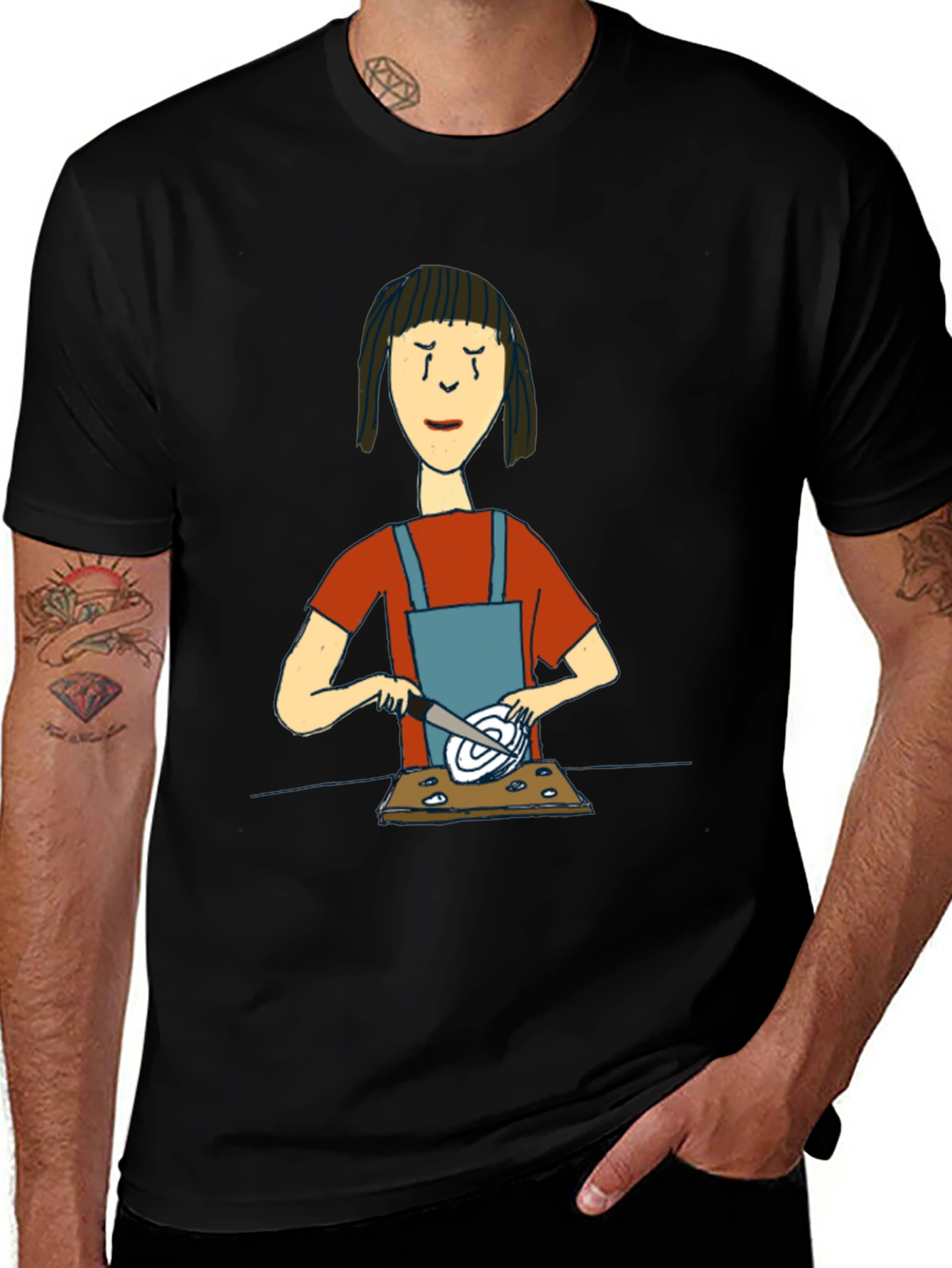 Variant 7 of Funny Onion Cutting T-Shirt