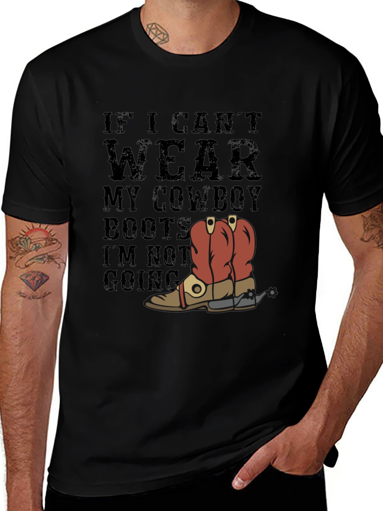 Variant 17 of Cowboy Boots Graphic Tee - Country Style T-Shirt