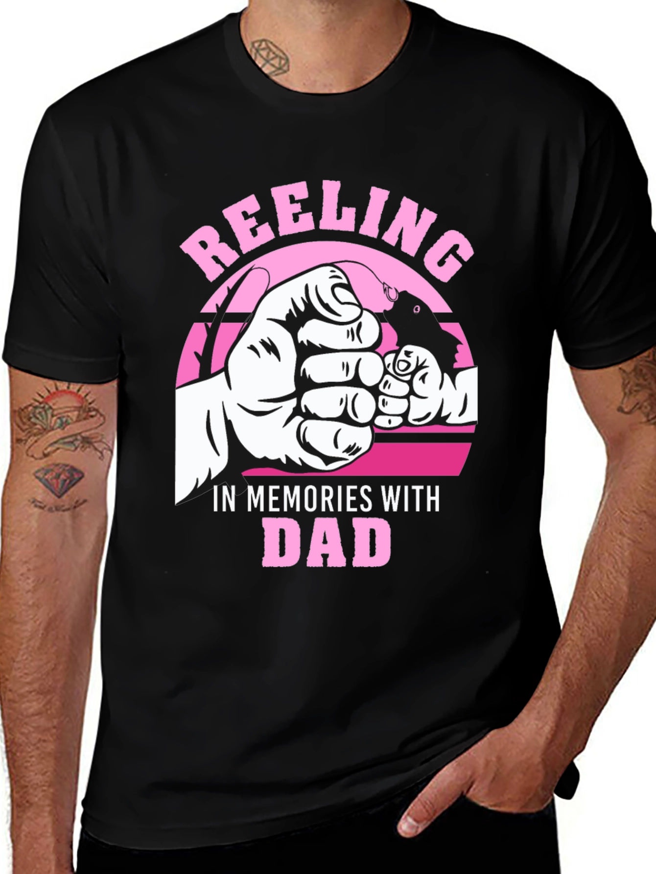 Variant 2 of Reeling in Memories with Dad T-Shirt