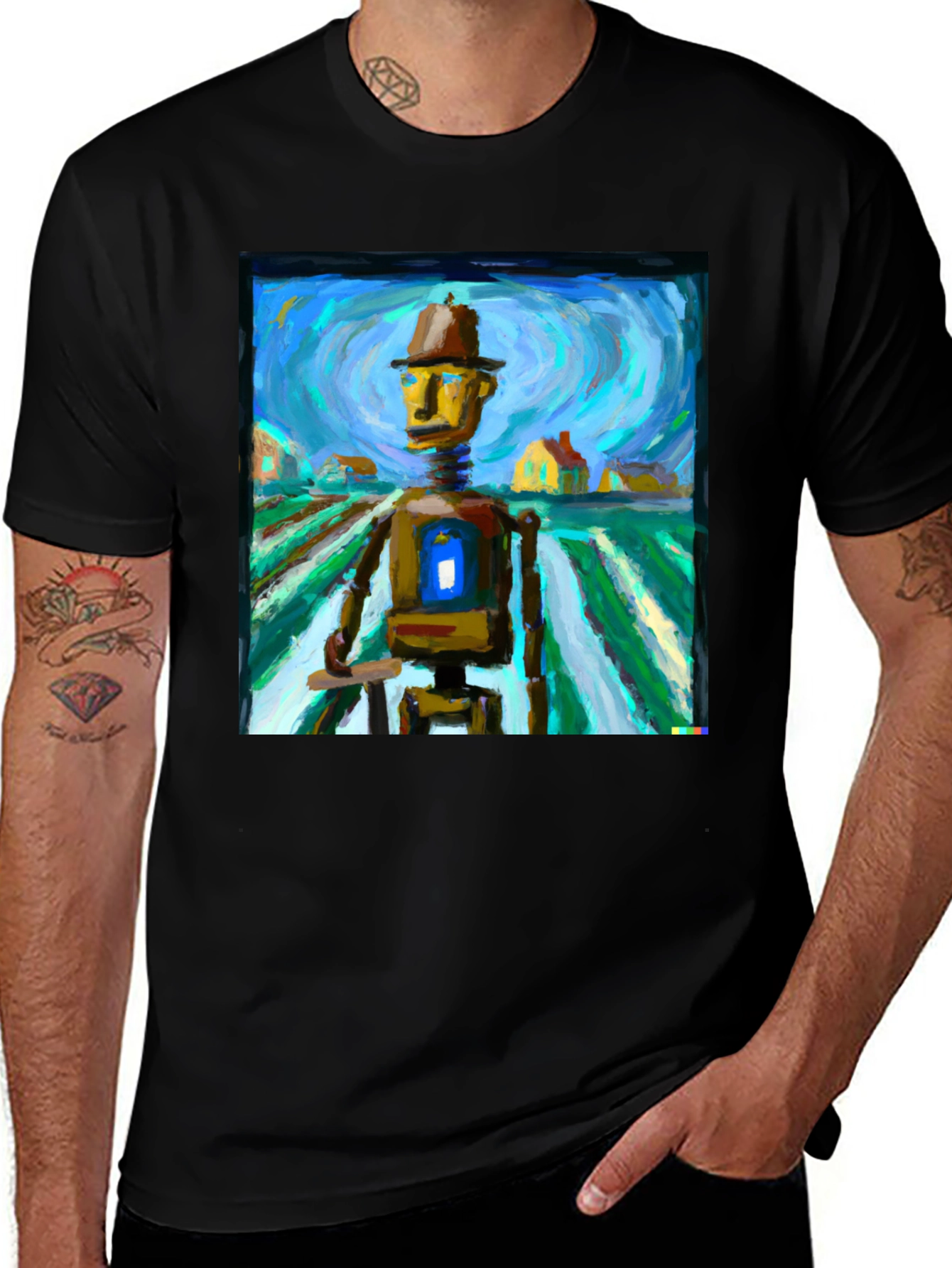 Art Robot T-Shirt: Whimsical & Unique Design