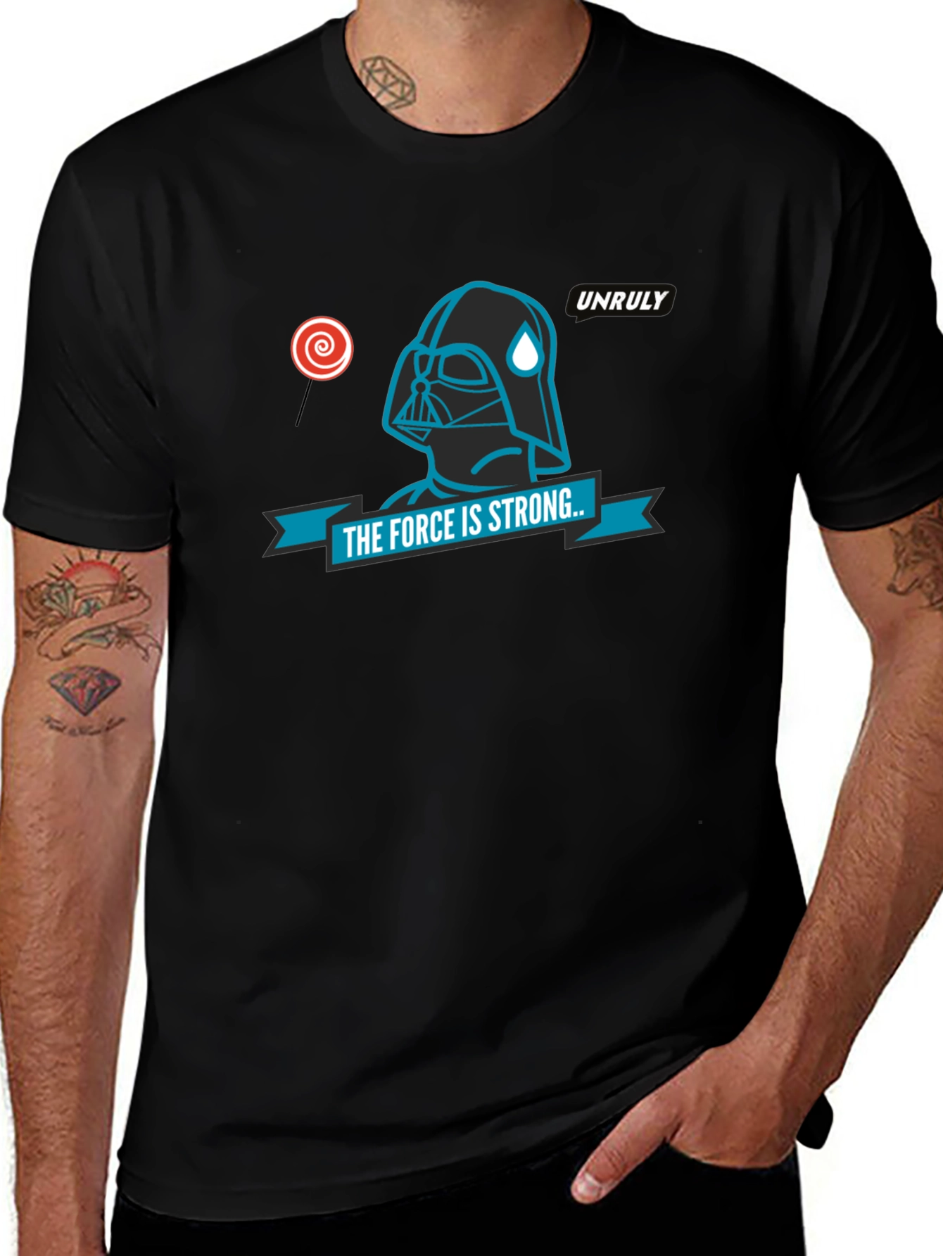 The Force Is Strong Graphic T-Shirt - Black