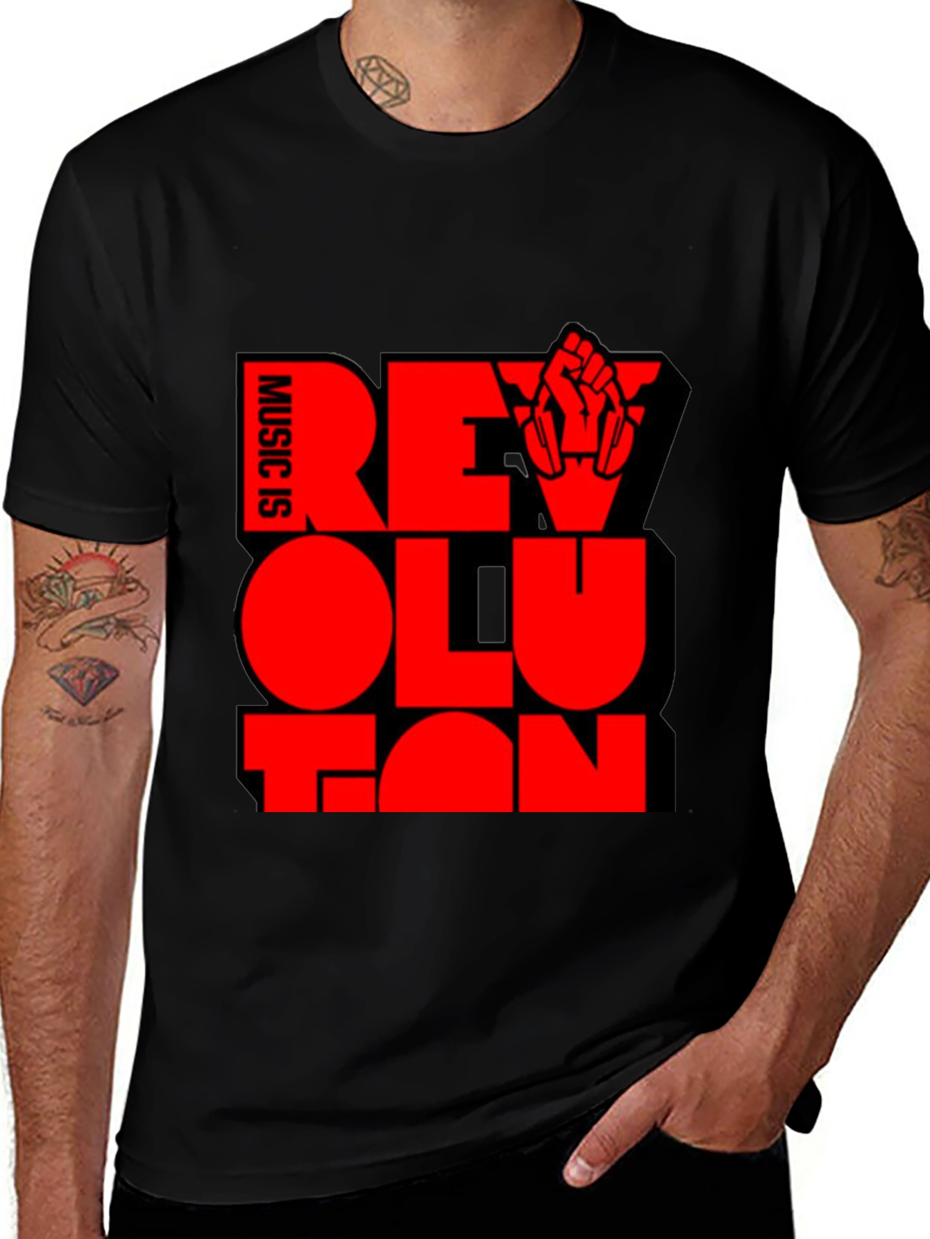 Variant 3 of Music Is Revolution Graphic T-Shirt