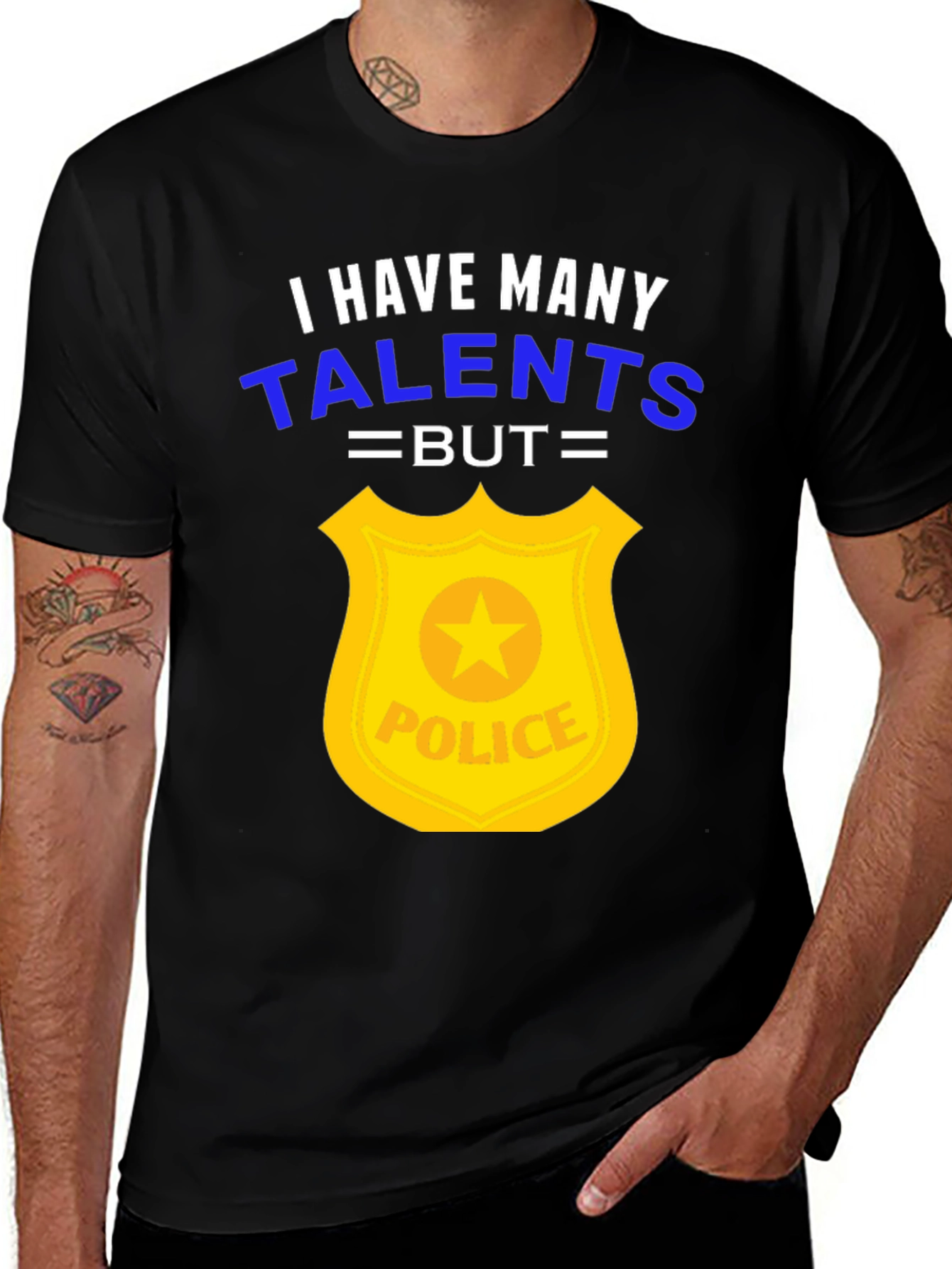 Variant 27 of Funny Police Officer T-Shirt - Many Talents