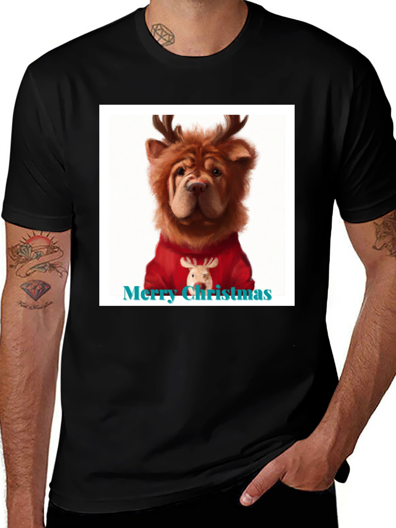 Variant 8 of Merry Christmas Dog T-Shirt